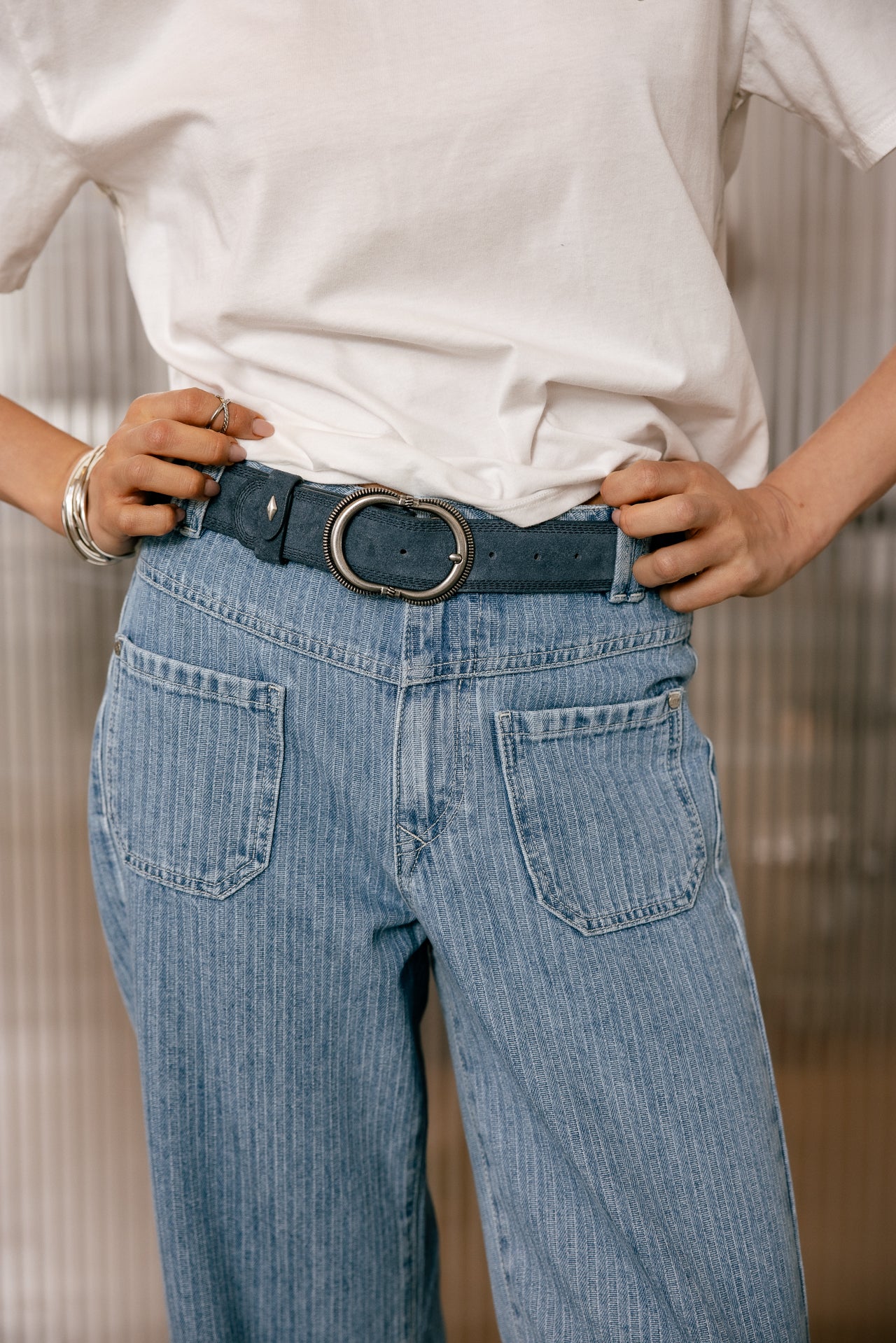 

Jeans cropped large Femme Alice Denim burgee | Freeman T. Porter