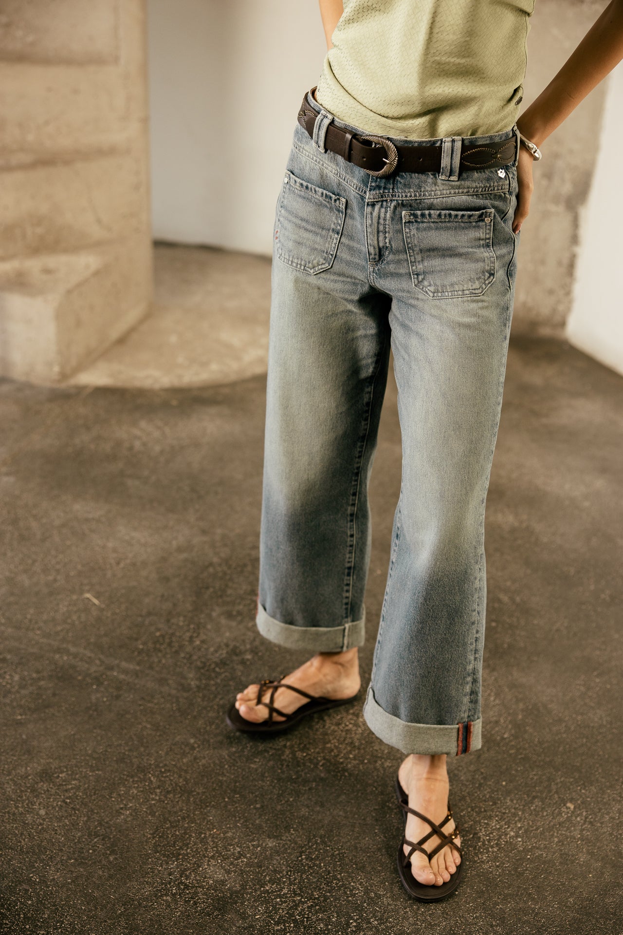 

Denim large cropped poches avant Femme Alice sparkly dirty | Freeman T. Porter