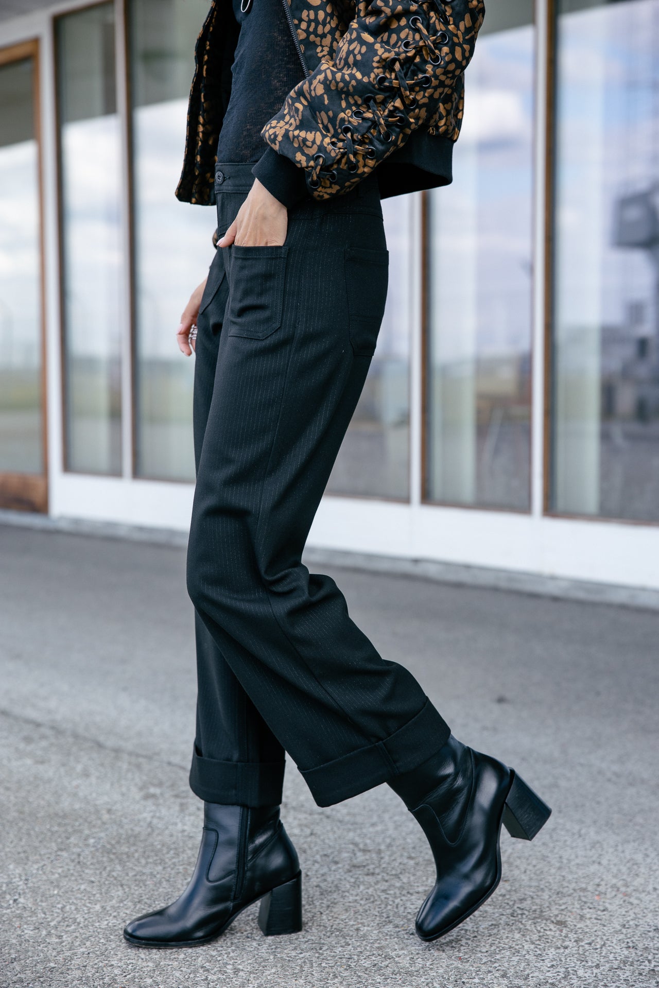 

Cropped Wide Leg Hose Damen Alice Cascada black | Freeman T. Porter