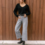 

Pantalon cropped large à revers Femme Alice Needlecord stormy weather | Freeman T. Porter