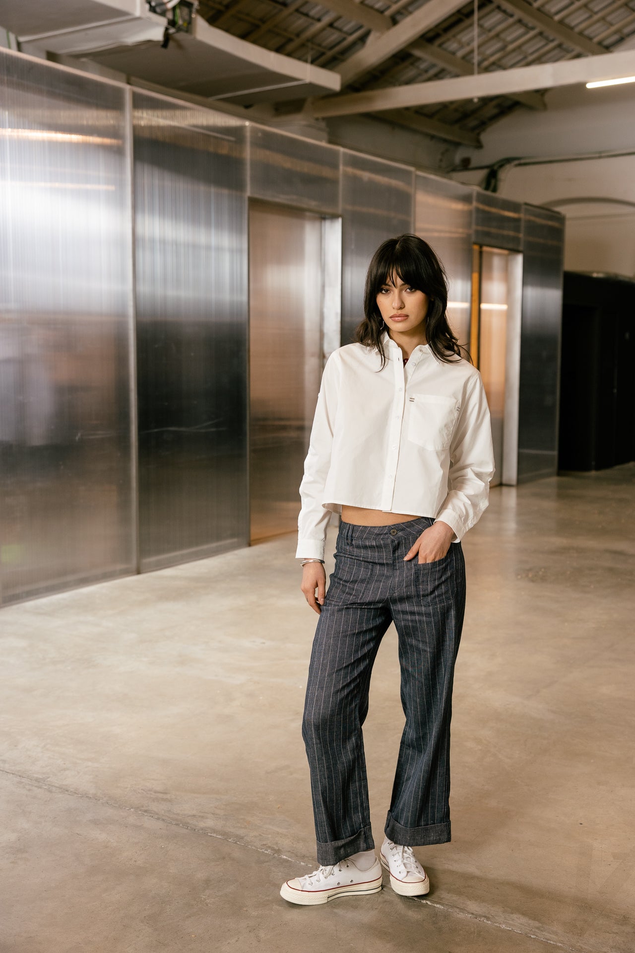 

Pantalon cropped large Femme Alice Giant indigo | Freeman T. Porter