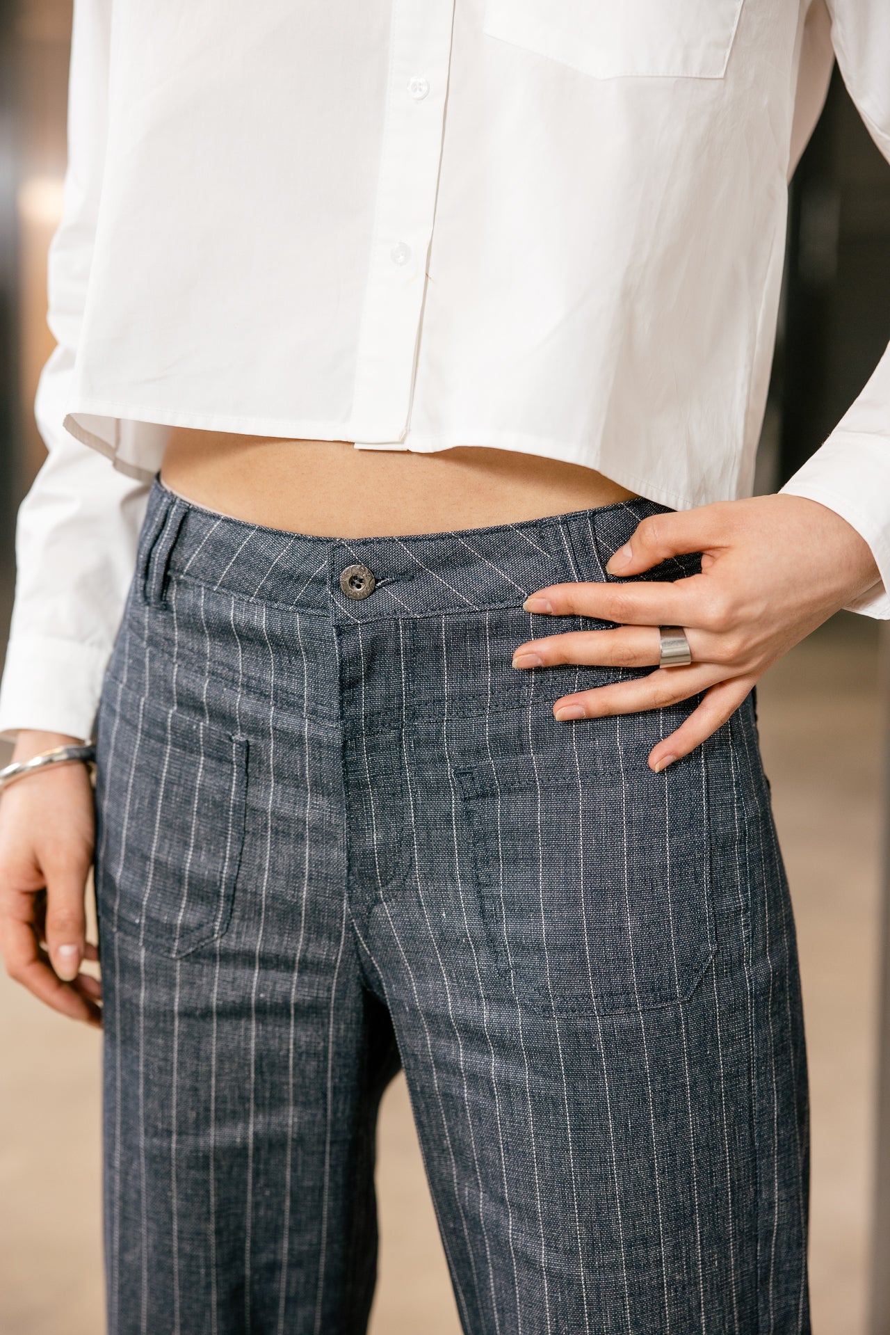 

Pantalon cropped large Femme Alice Giant indigo | Freeman T. Porter