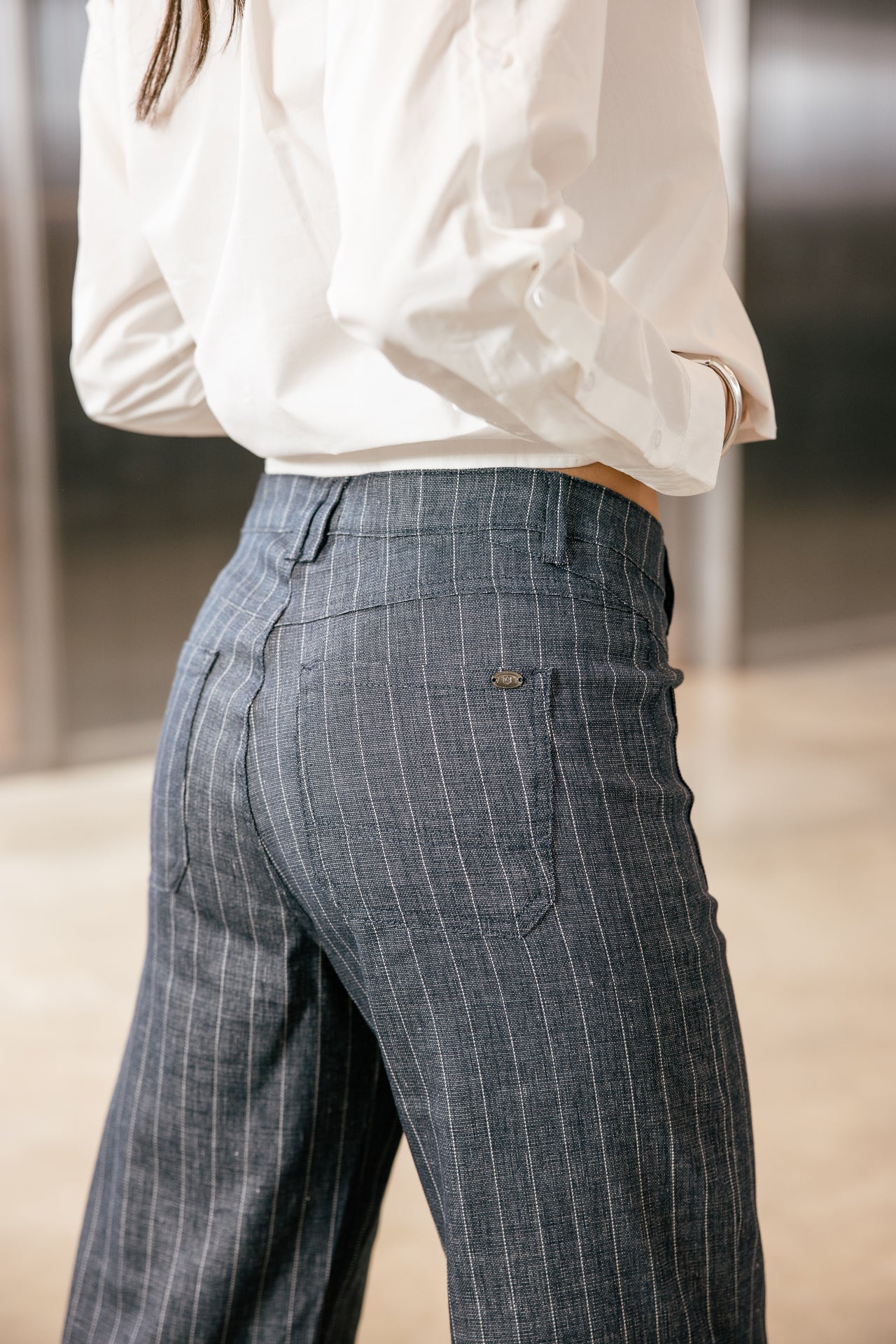 

Pantalon cropped large Femme Alice Giant indigo | Freeman T. Porter