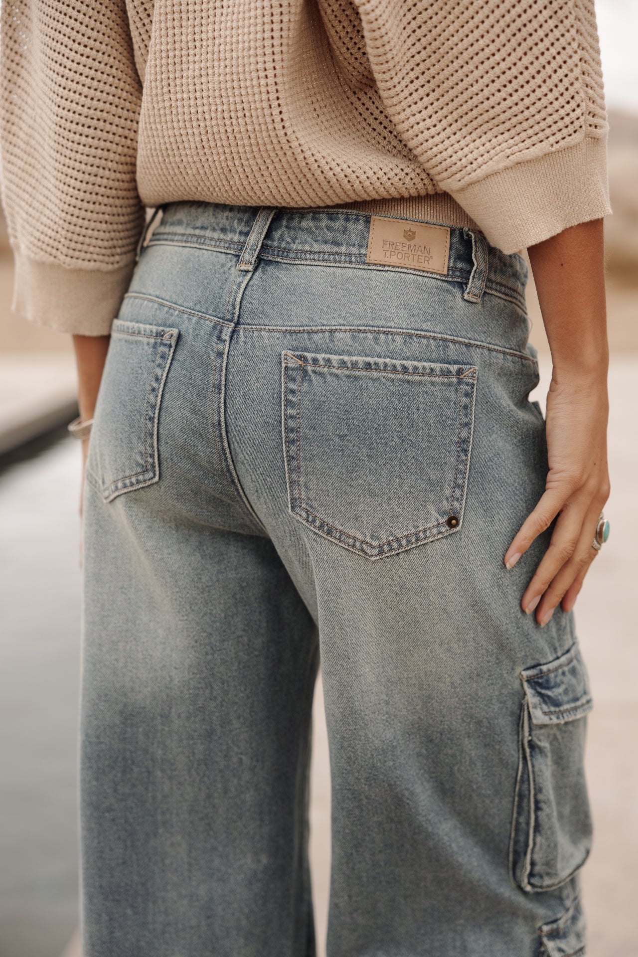 

Jeans cargo large Femme Billie jamaica | Freeman T. Porter