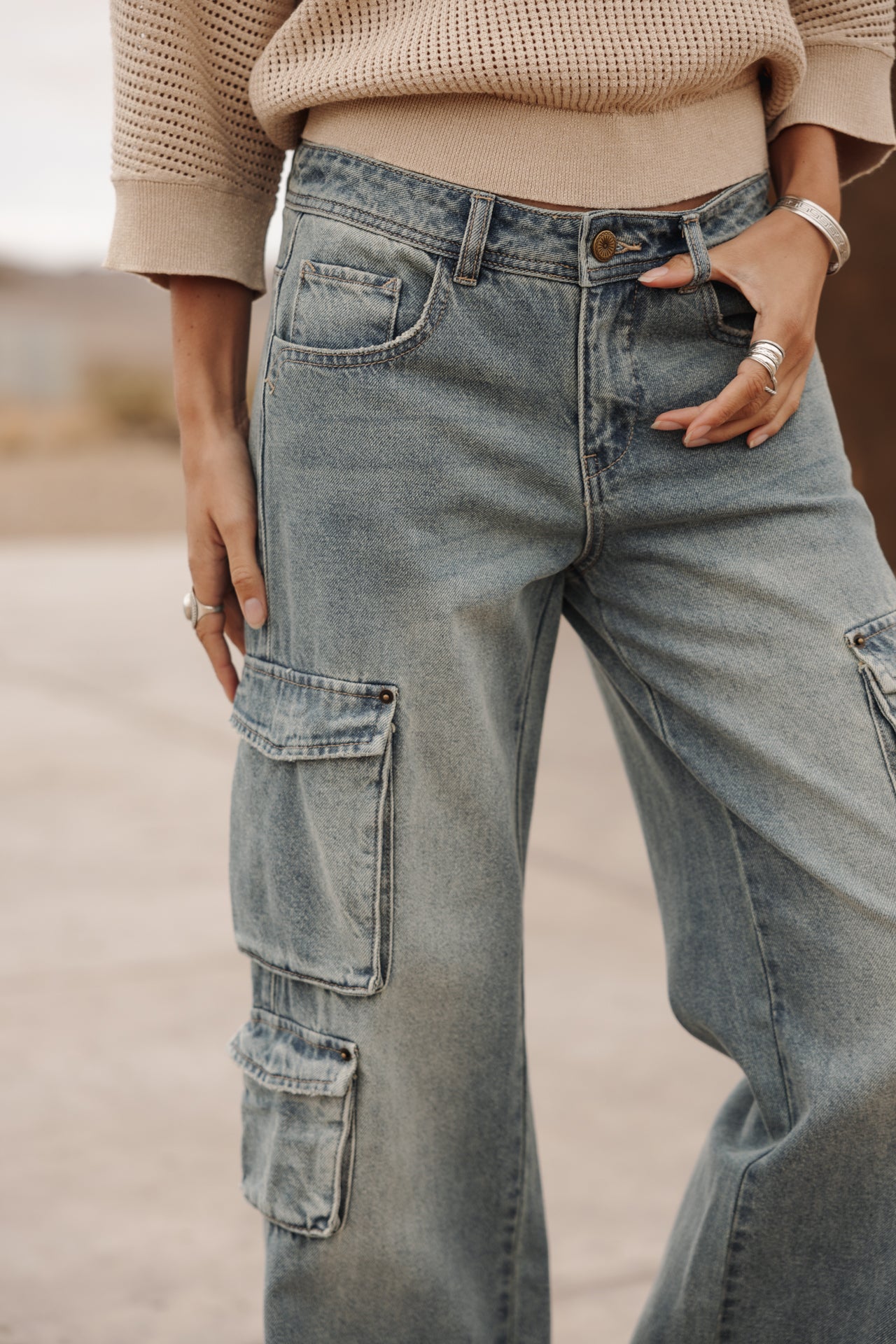 

Jeans cargo large Femme Billie jamaica | Freeman T. Porter