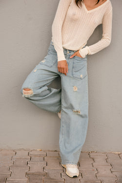 

Jeans droit large Femme Gaby madagascar | Freeman T. Porter