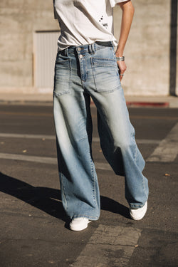 

Jeans droit large Femme Gaby seoul | Freeman T. Porter