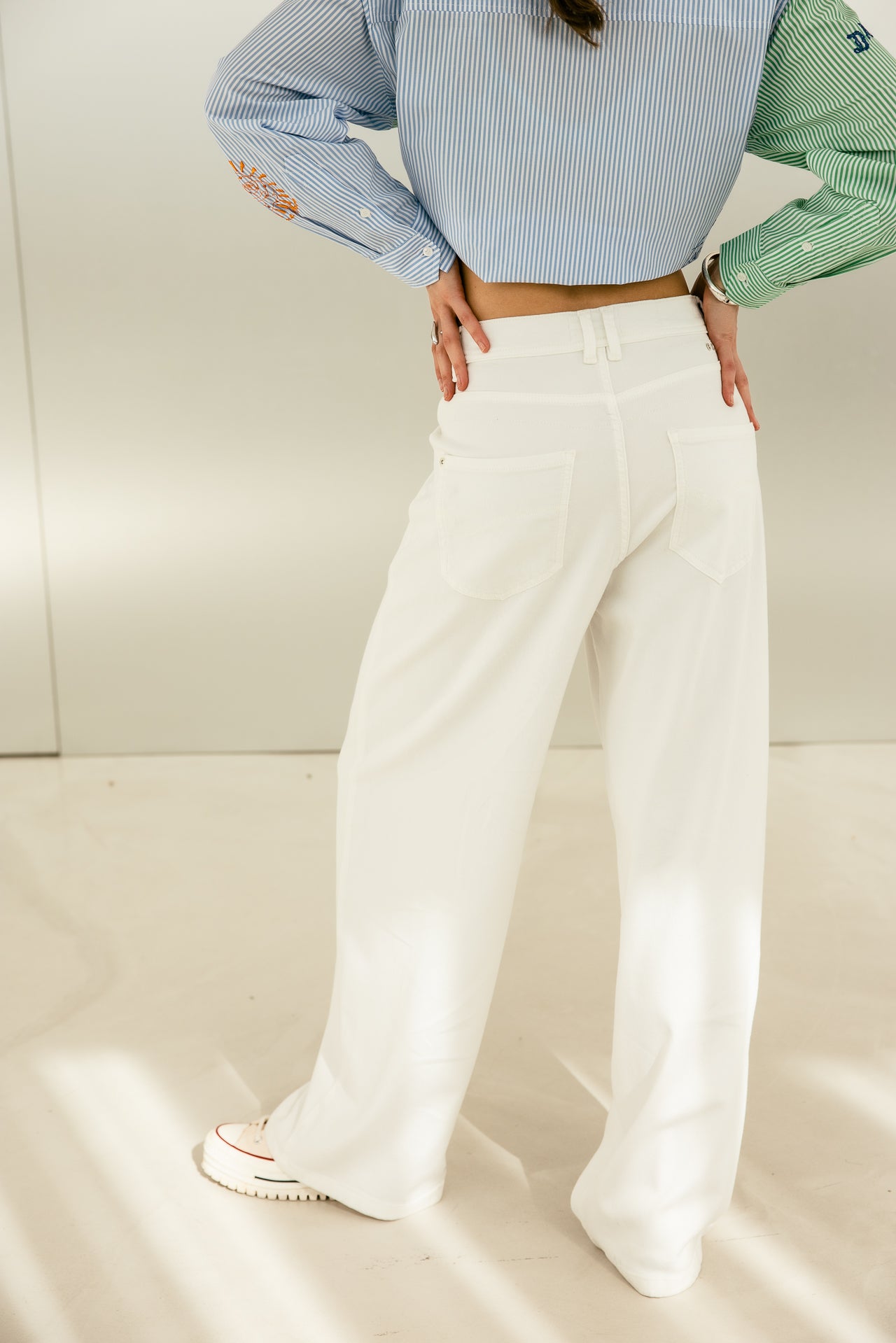 

Pantalon droit large Femme Gaby Lynx bright white | Freeman T. Porter