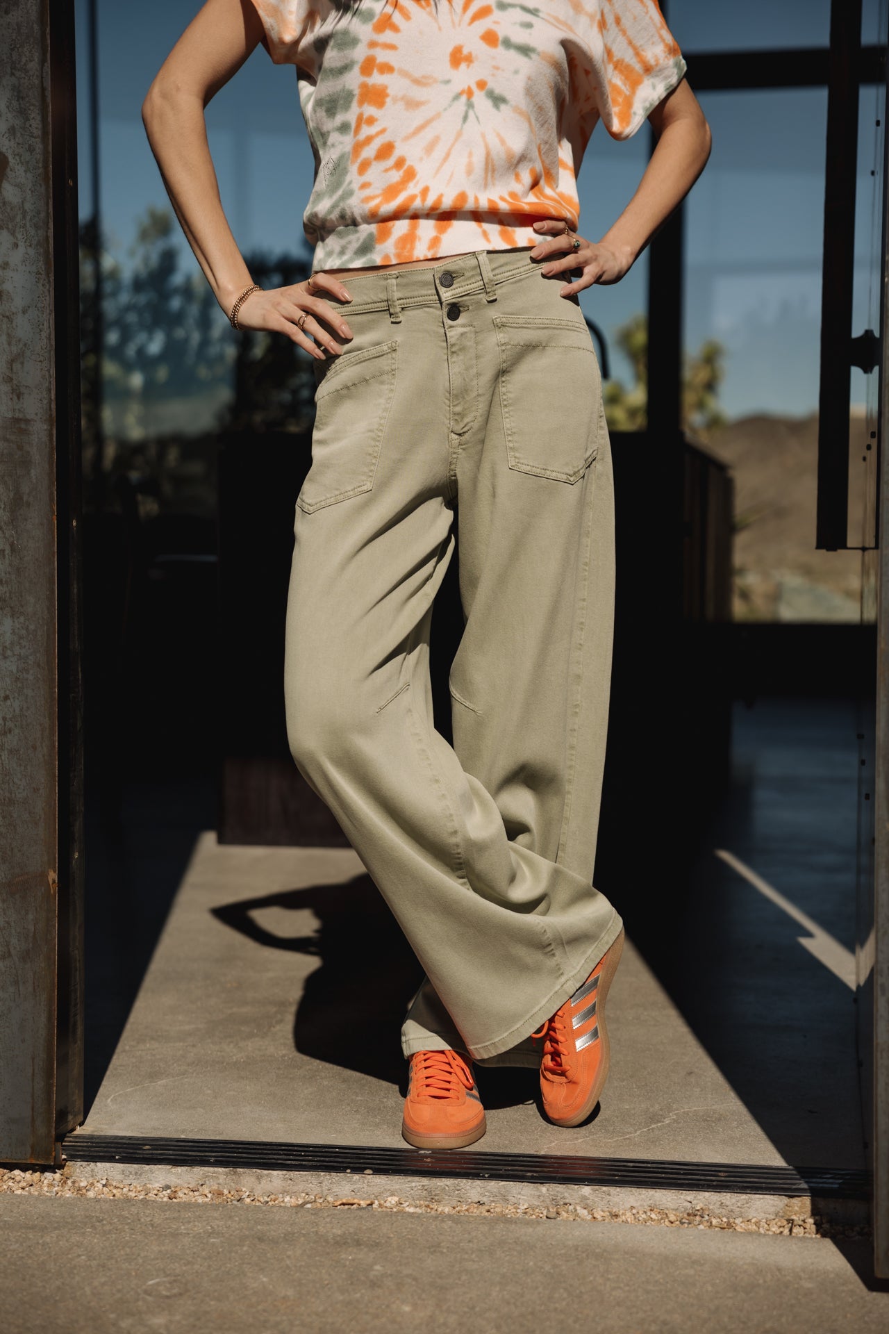 

Weite Hose Frau Gaby Lynx desert sage | Freeman T. Porter