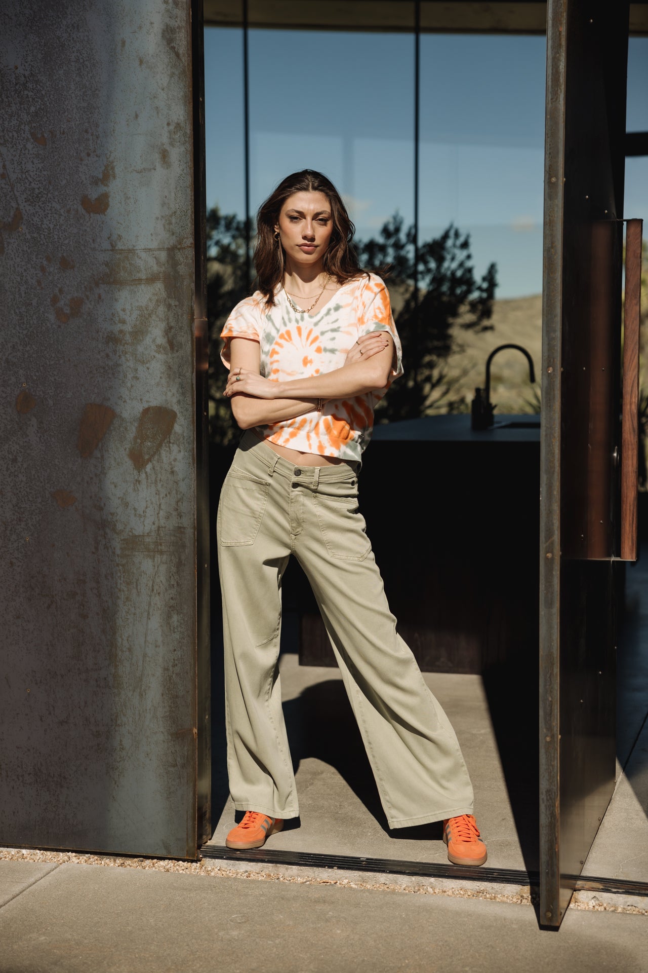 

Weite Hose Frau Gaby Lynx desert sage | Freeman T. Porter