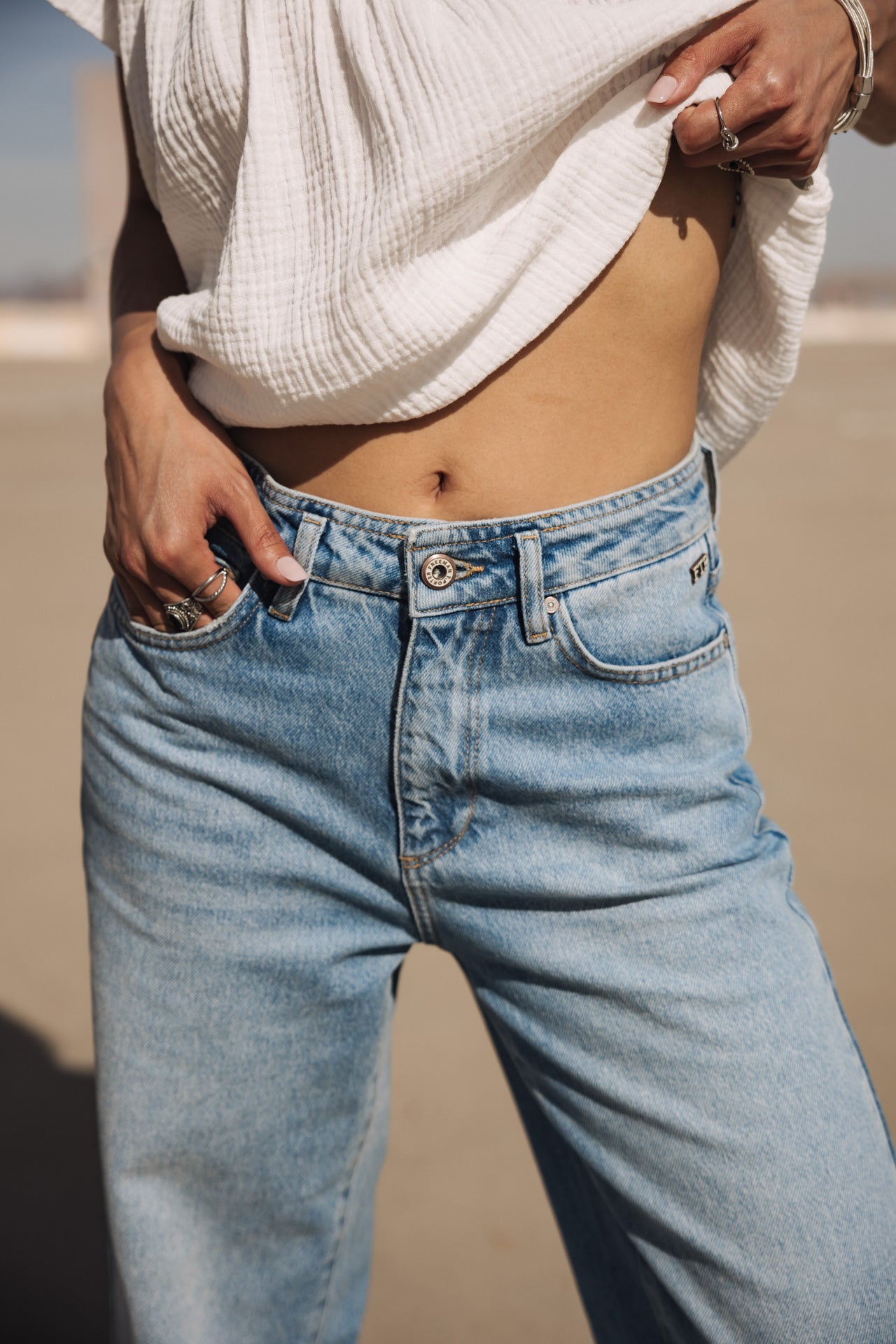 

Jeans cropped large Femme Adele mayreau | Freeman T. Porter