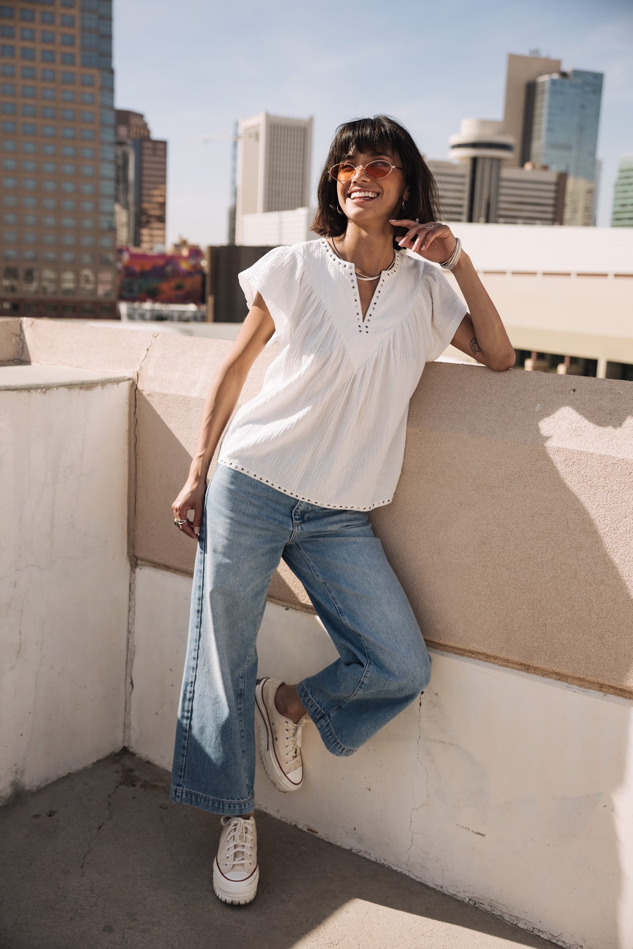 

Jeans cropped large Femme Adele mayreau | Freeman T. Porter
