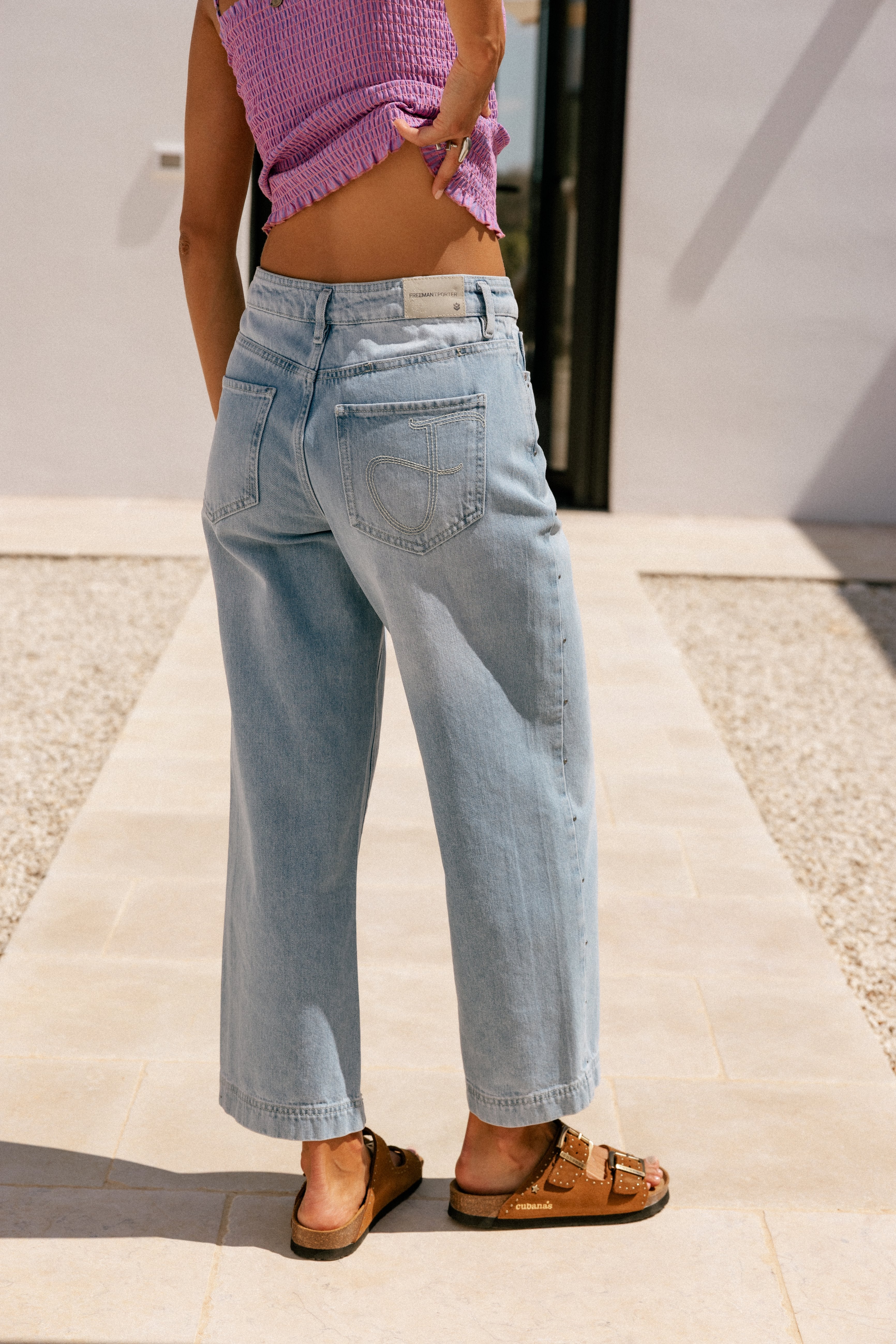 

High-Waist-Jeans 7/8-Länge Frauen Adele balajo med | Freeman T. Porter