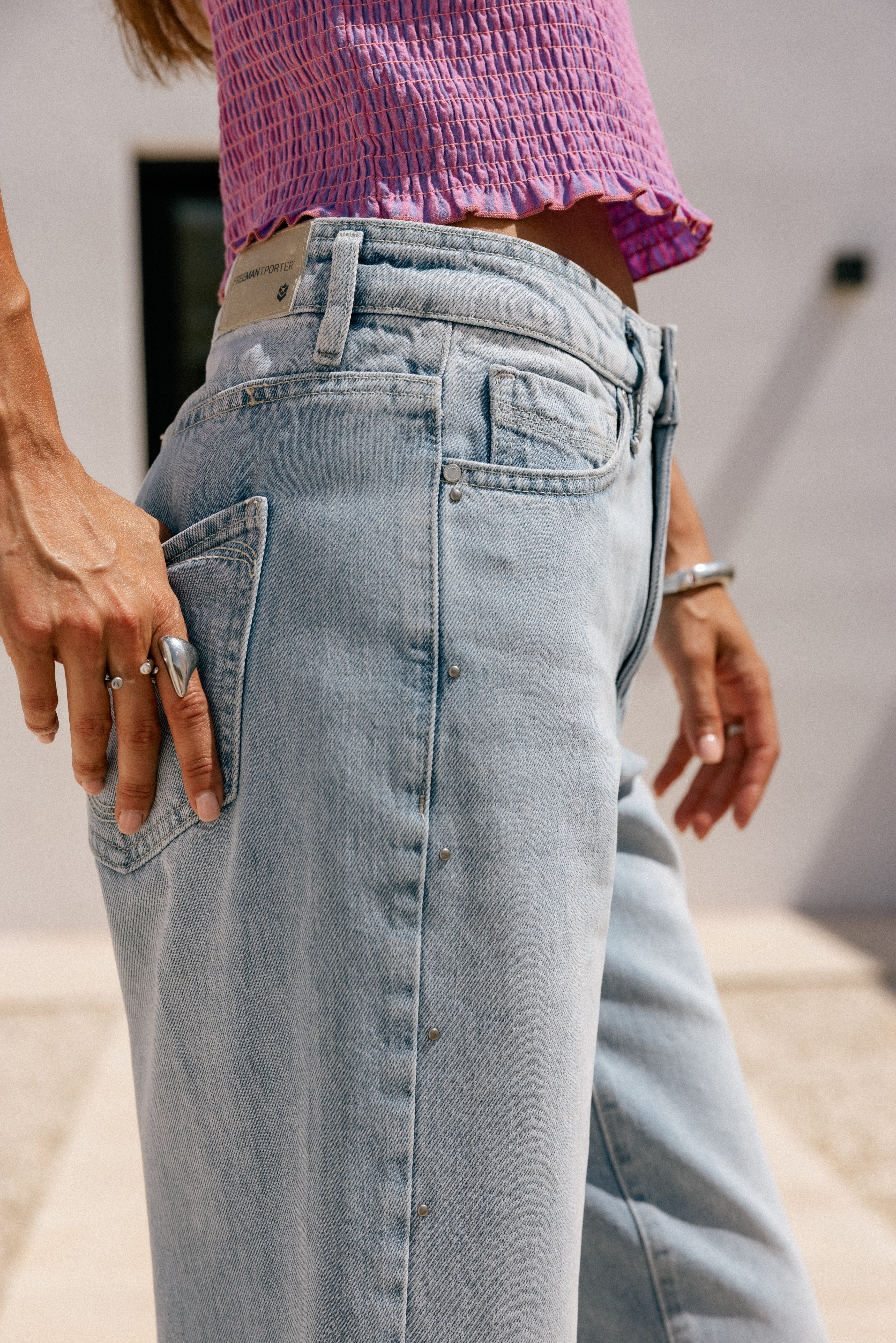 

High-Waist-Jeans 7/8-Länge Frauen Adele balajo med | Freeman T. Porter