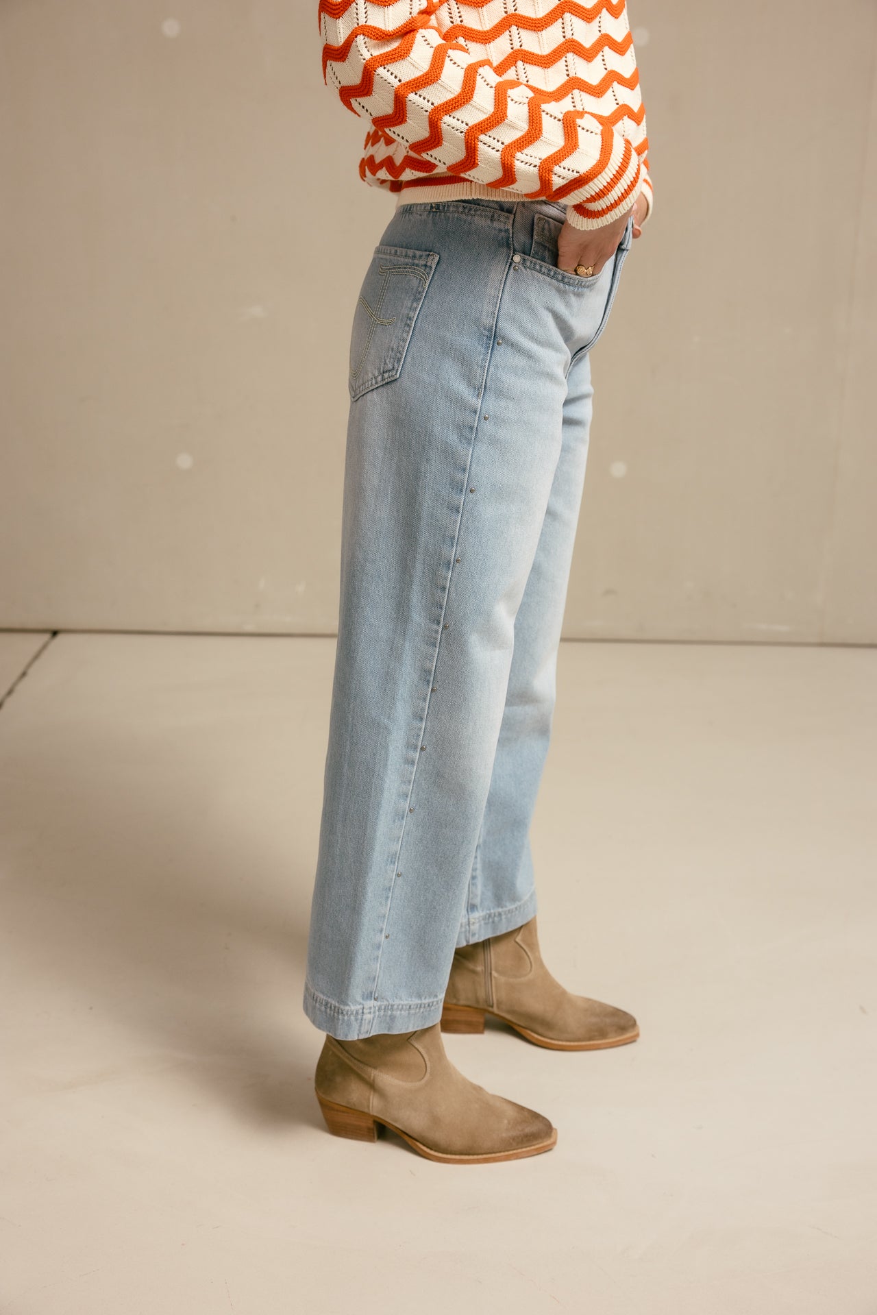

High-Waist-Jeans 7/8-Länge Frauen Adele balajo med | Freeman T. Porter