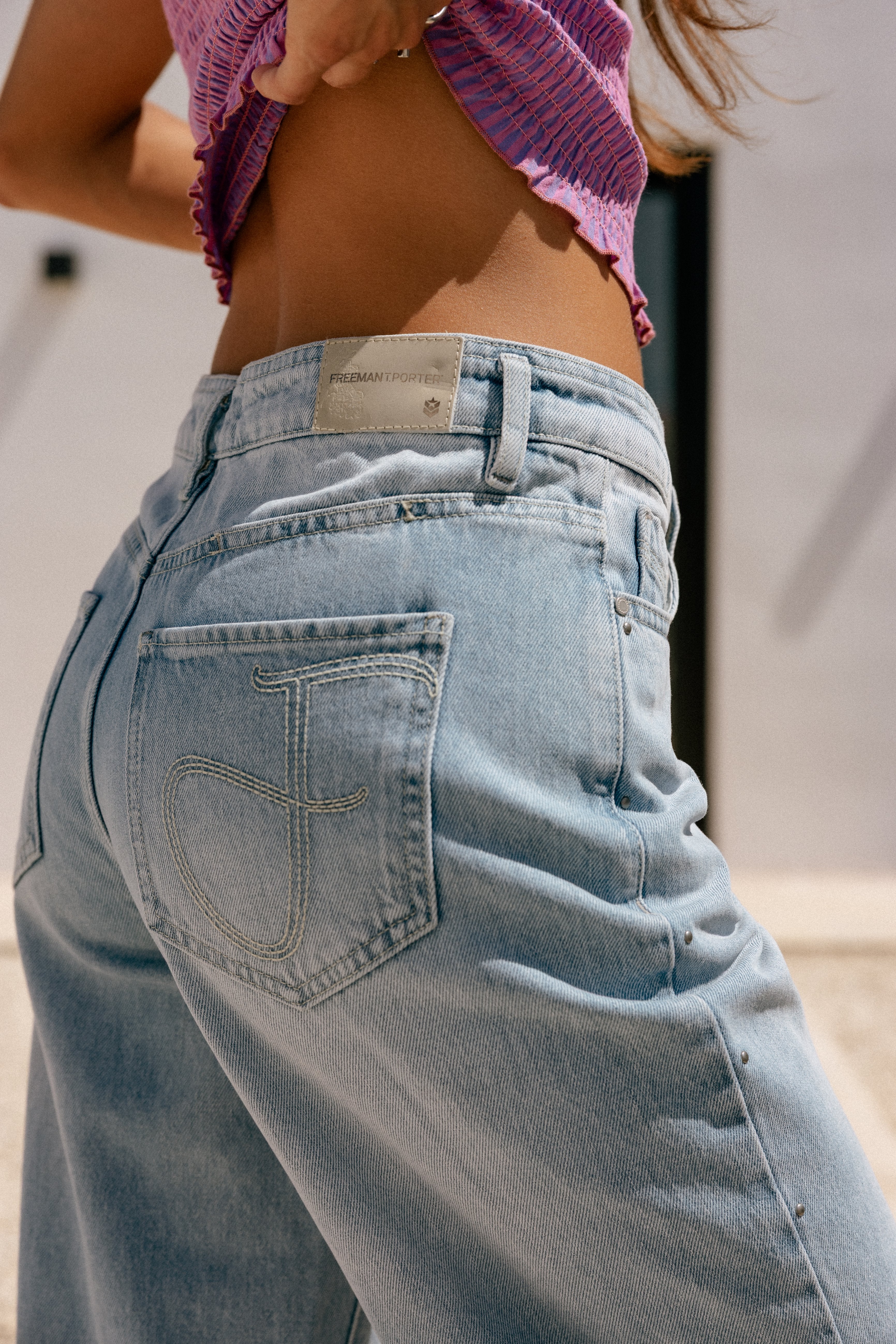 

High-Waist-Jeans 7/8-Länge Frauen Adele balajo med | Freeman T. Porter