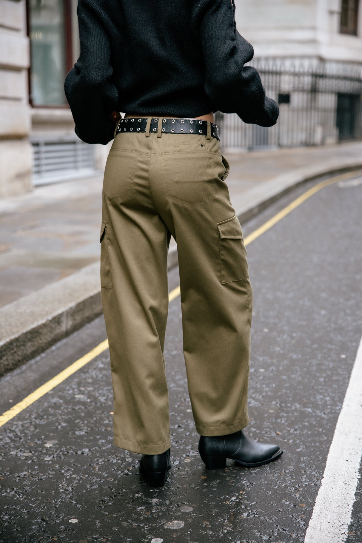 

Hohe Taillenhosen Frau Phoebe Smart dark olive | Freeman T. Porter