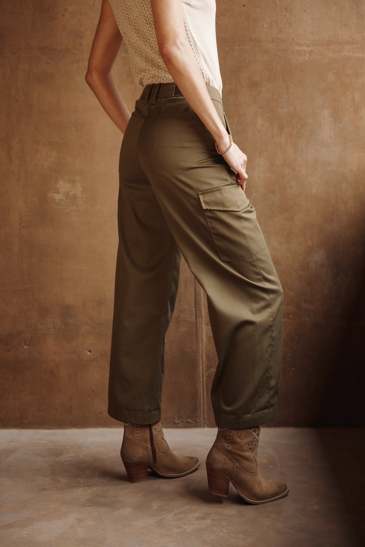 

Pantalon cargo Femme Phoebe Smart dark olive | Freeman T. Porter
