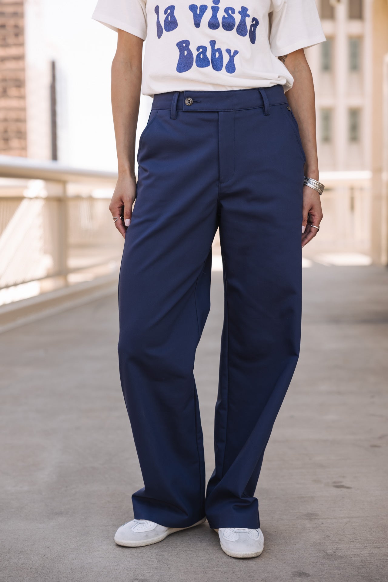 

Pantalon large Femme Sharon Polyneo Light indigo | Freeman T. Porter