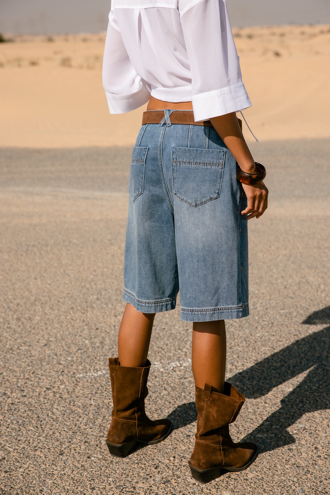 

Bermuda large Femme Maxine Denim wonder med | Freeman T. Porter