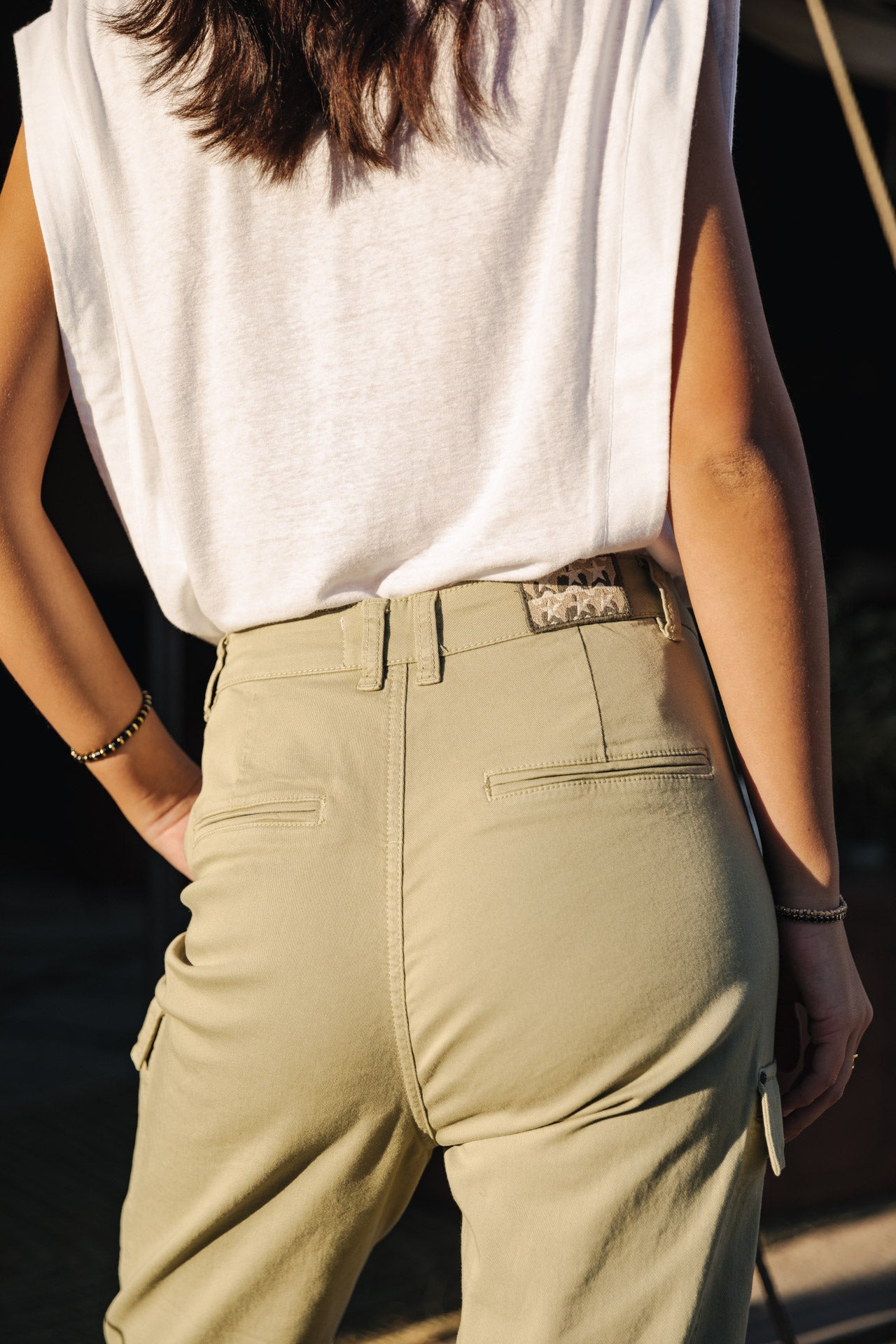 

Pantalon cargo Woman Olga Bootcamp oil green | Freeman T. Porter