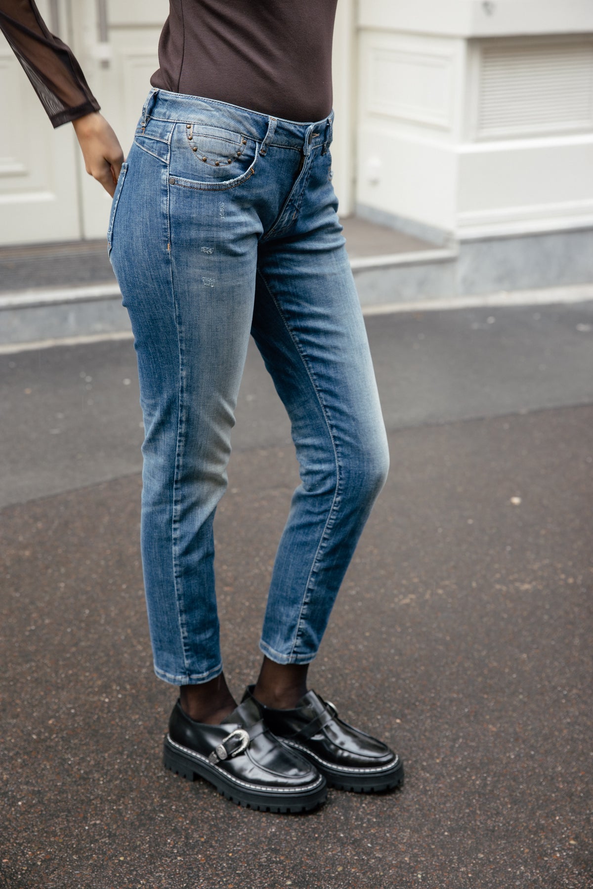 

Slim-fit 7/8-jeans Dames Sophy pacific | Freeman T. Porter