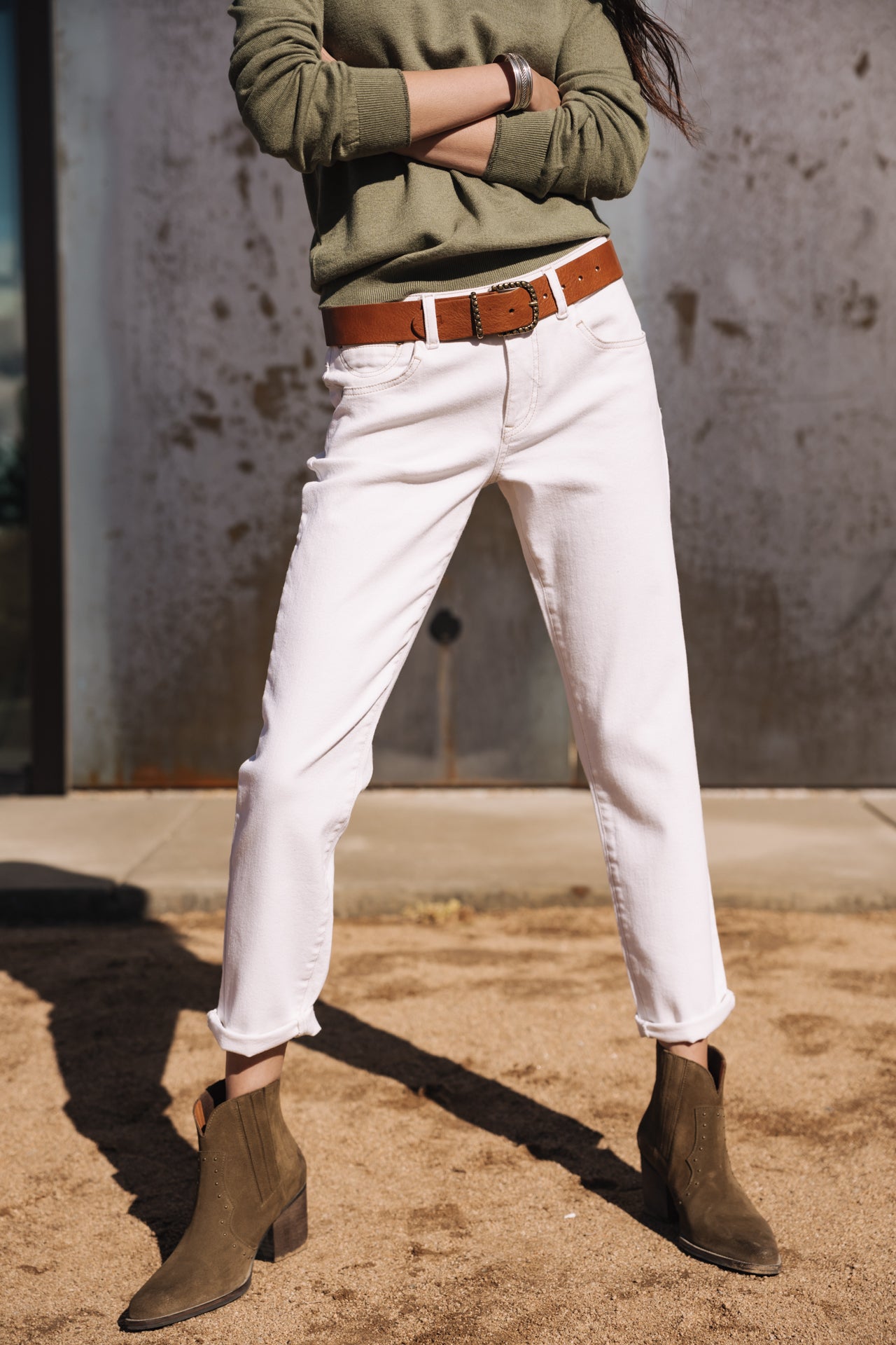 

Pantalon cropped Femme Sophy Andalousia off white | Freeman T. Porter