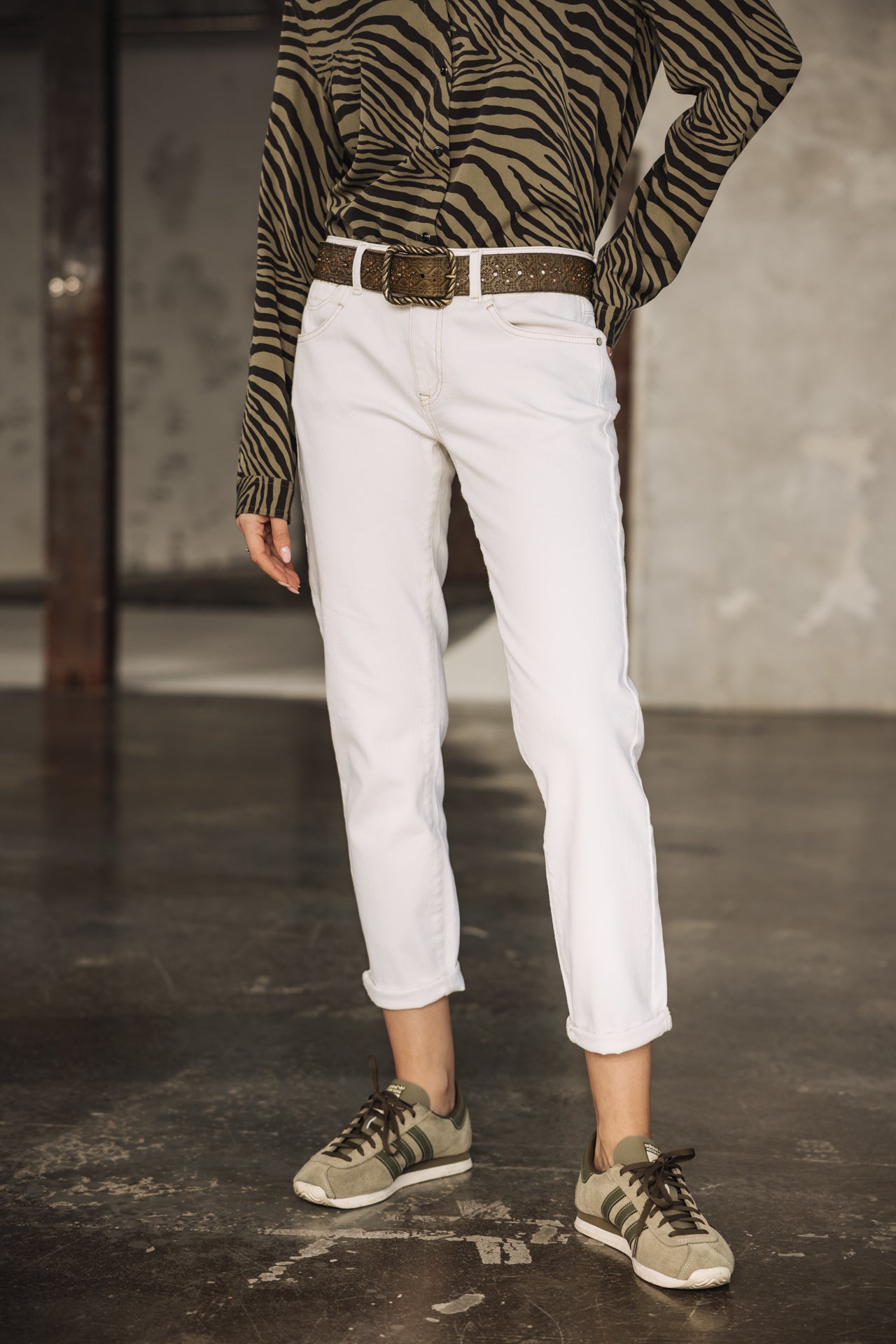 

Pantalon cropped Femme Sophy Andalousia off white | Freeman T. Porter