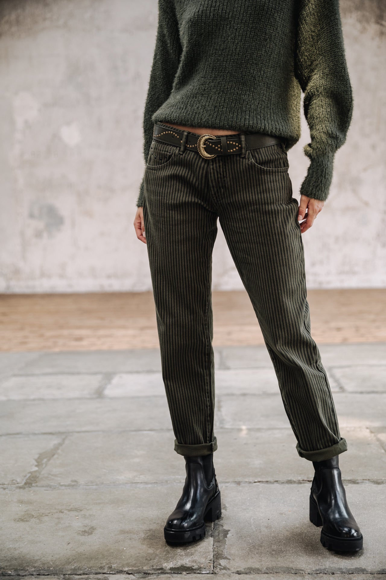 

Pantalon slim 7/9 Femme Sophy Coyote forest night | Freeman T. Porter