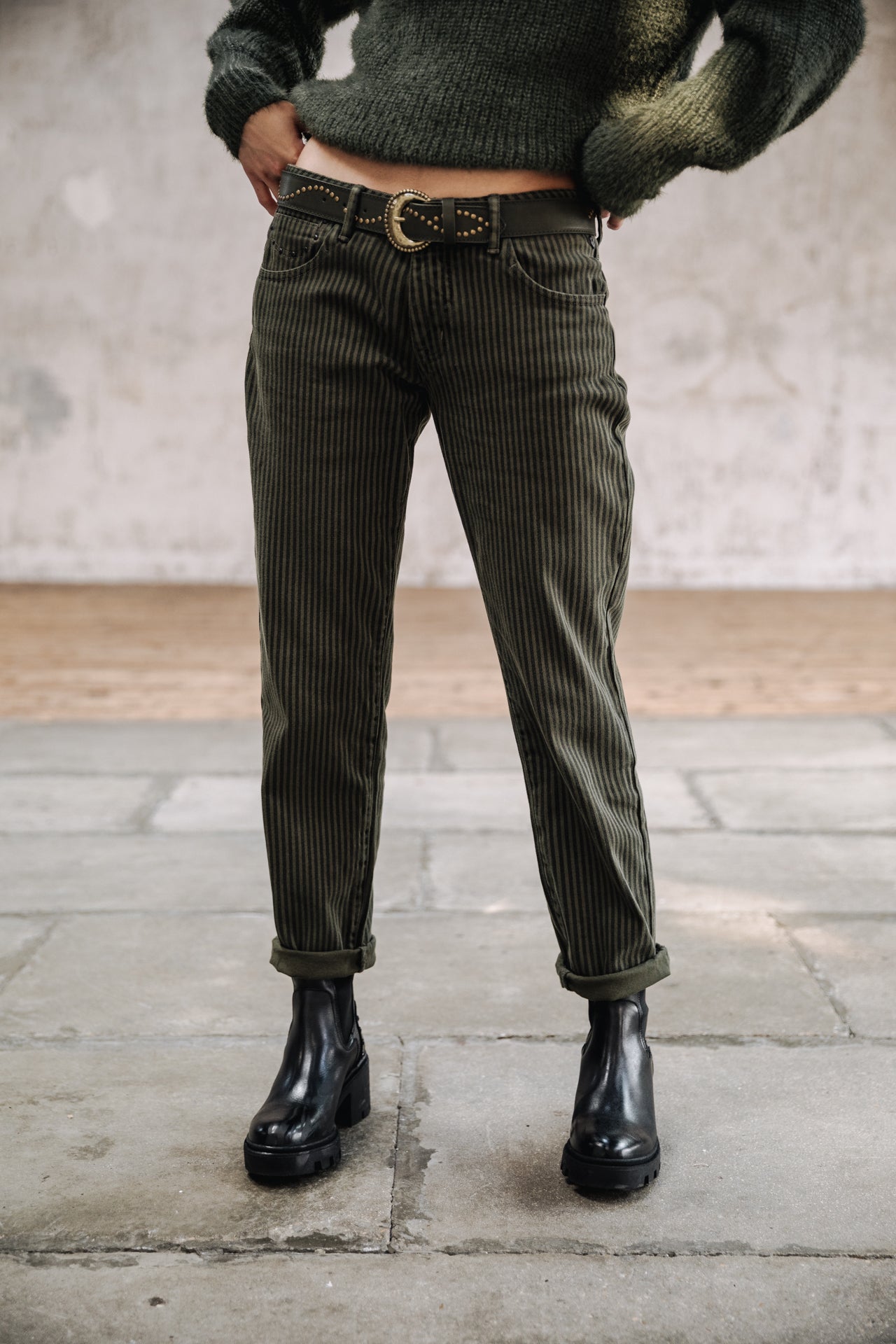 

Pantalon slim 7/9 Femme Sophy Coyote forest night | Freeman T. Porter