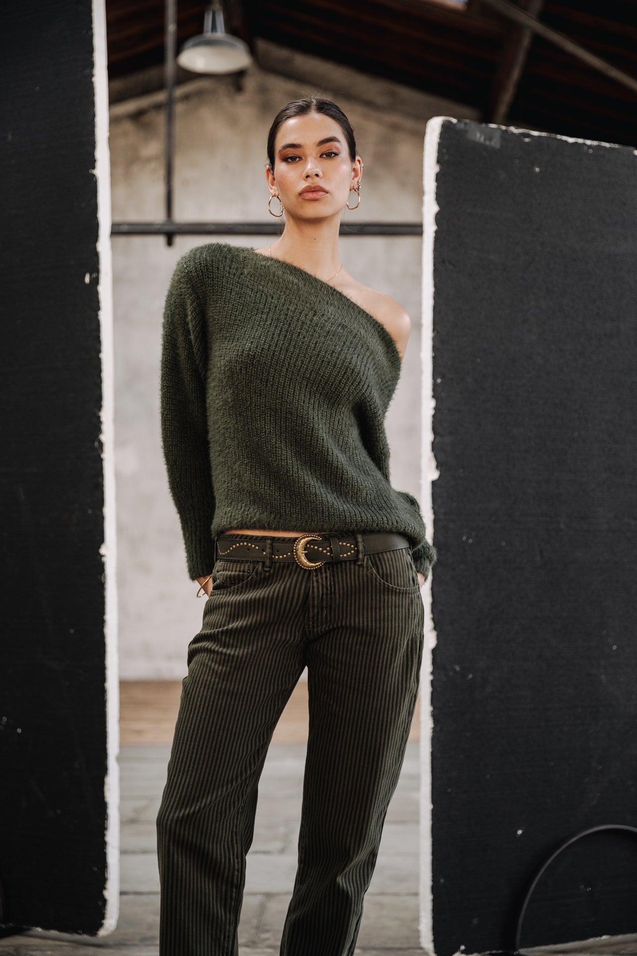 

Pantalon slim 7/9 Femme Sophy Coyote forest night | Freeman T. Porter
