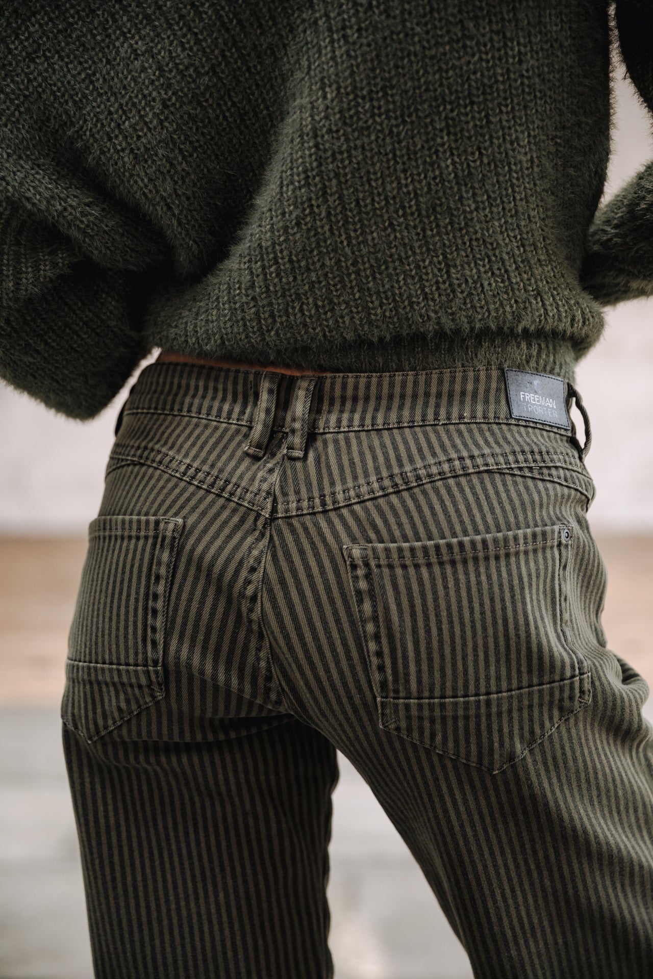 

Pantalon slim 7/9 Femme Sophy Coyote forest night | Freeman T. Porter