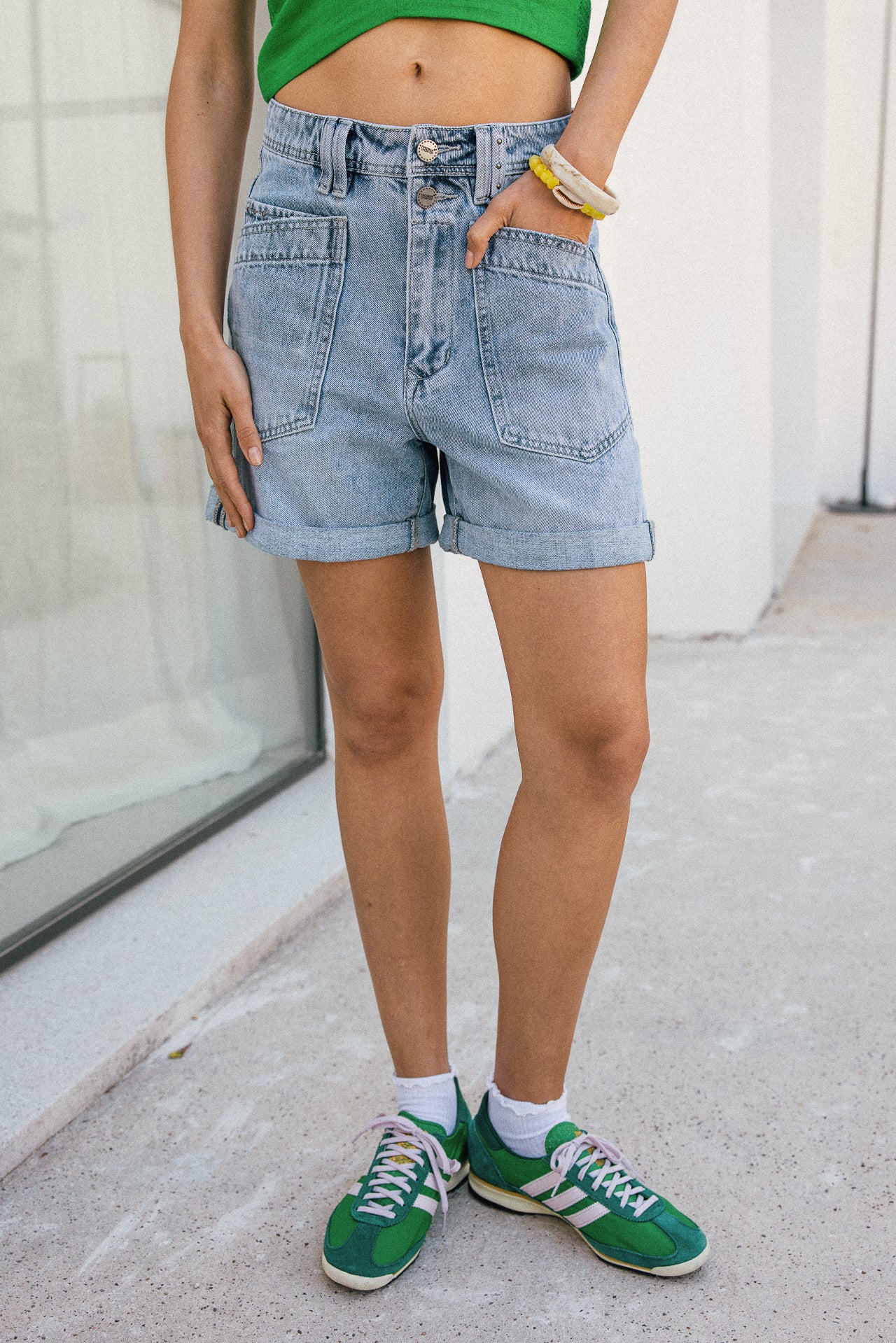 

Short en denim large délavé Femme Lizy jackpot | Freeman T. Porter
