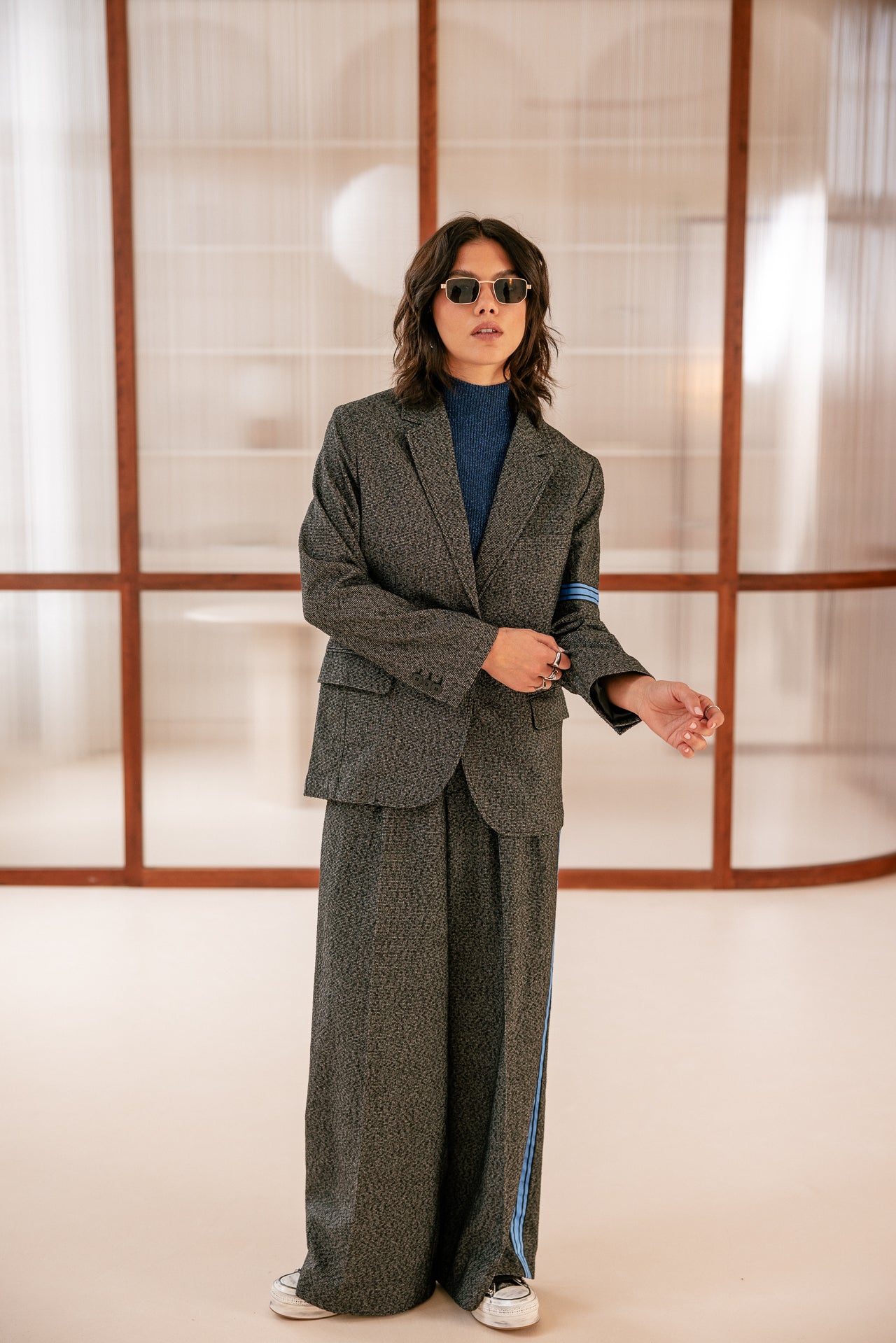 

Weite Hose mit hoher Taille Damen Nathalia Brummell moon rock | Freeman T. Porter