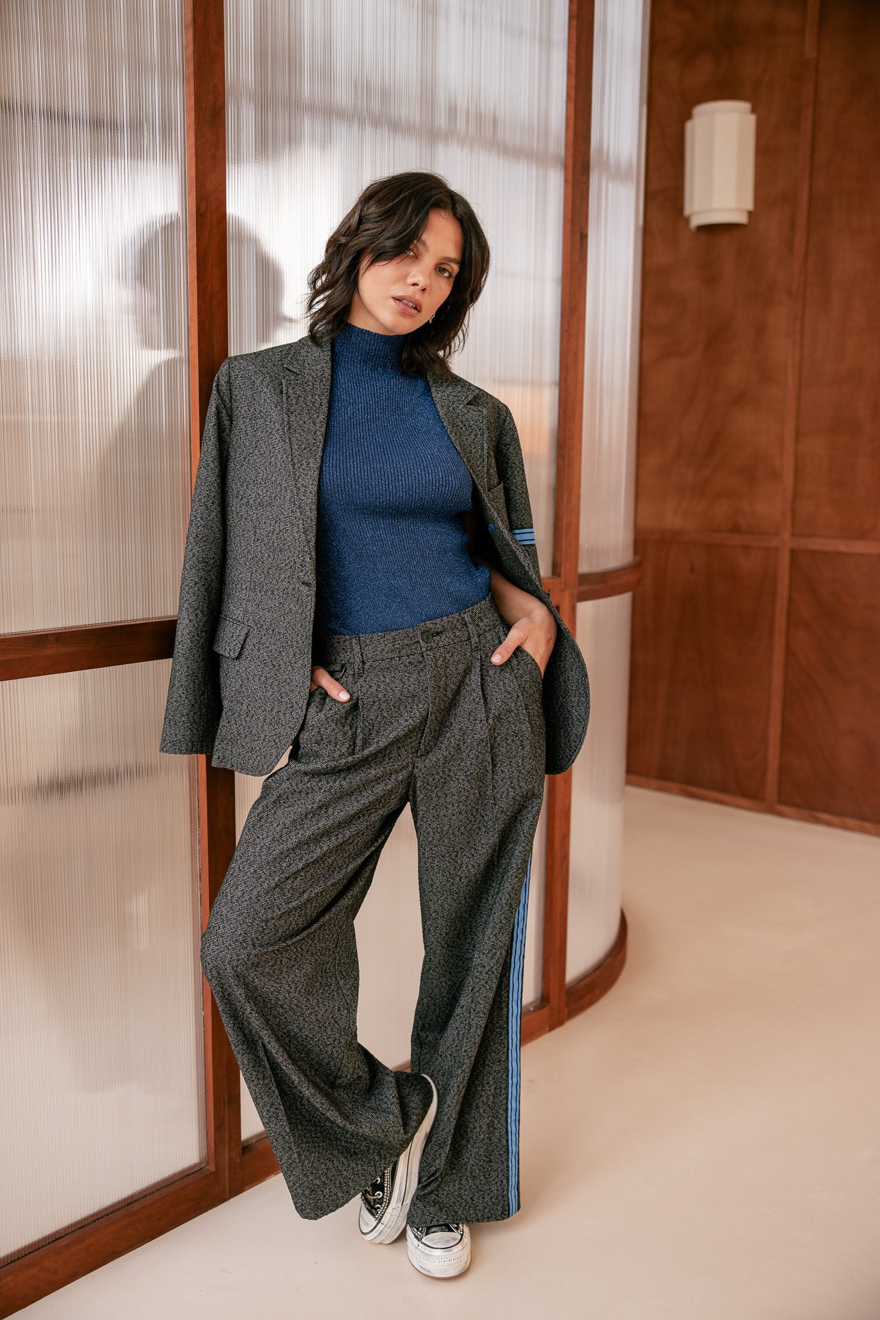 

Weite Hose mit hoher Taille Damen Nathalia Brummell moon rock | Freeman T. Porter