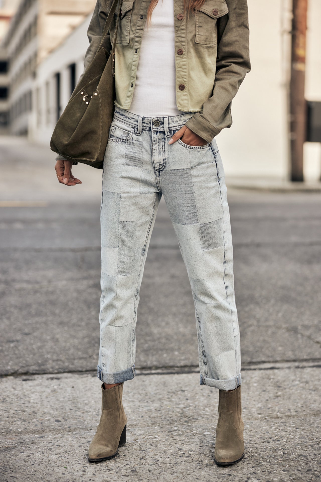 

Jeans cropped boyfriend Femme Timea braga light blue | Freeman T. Porter