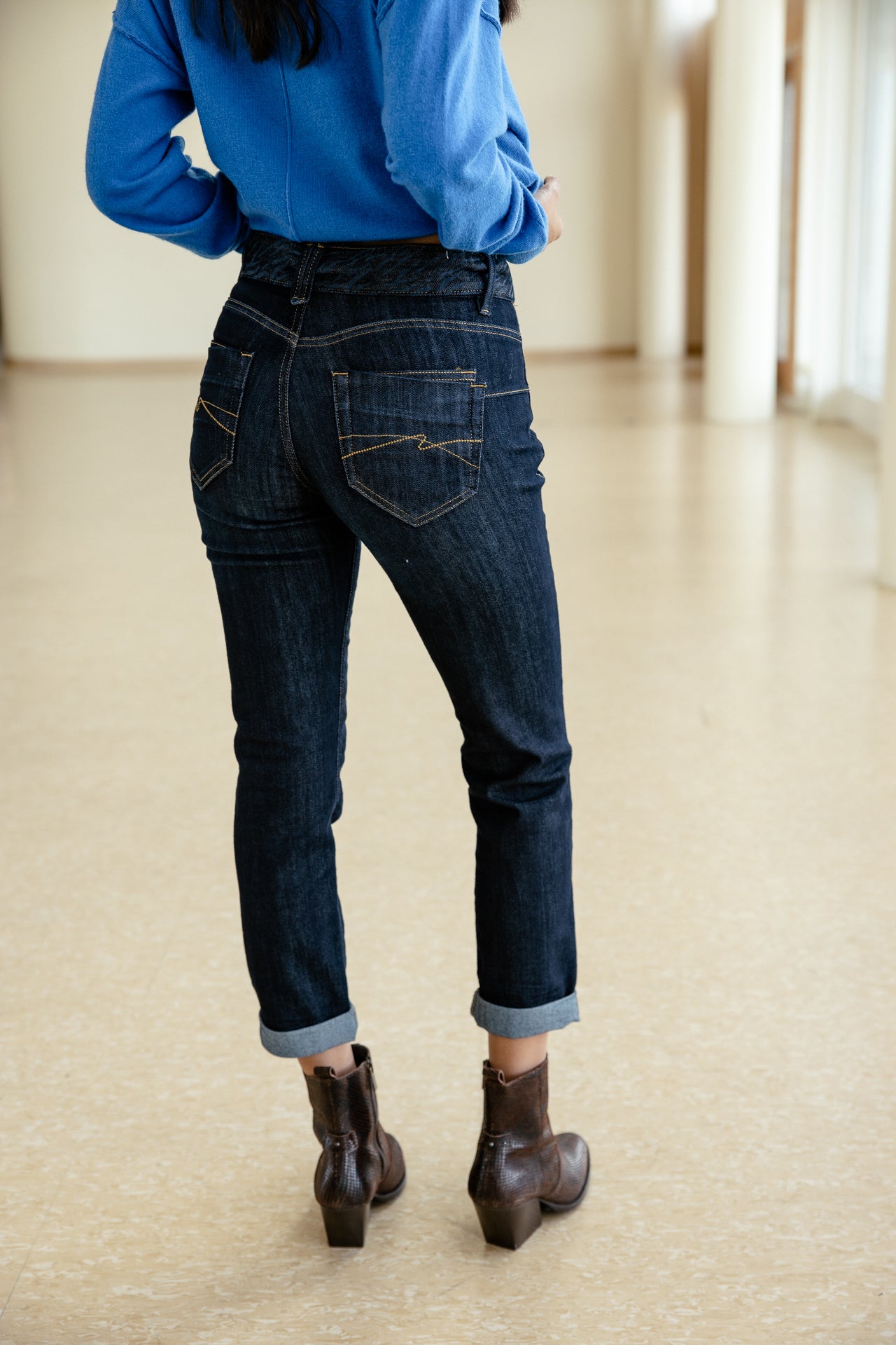 

Boyfriend jeans 7/8 Dames Timea eclipse | Freeman T. Porter