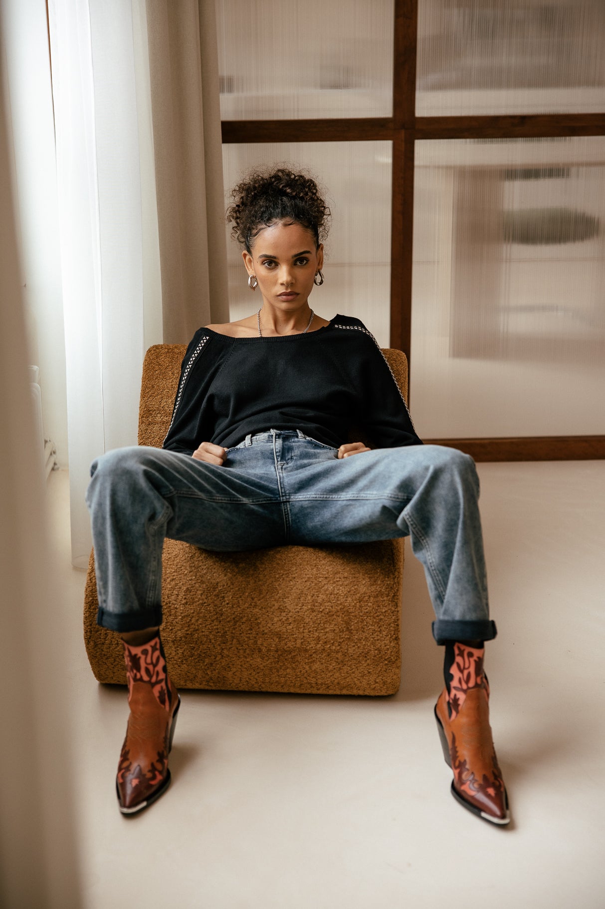 

Jeans boyfriend cropped Femme Timea misma | Freeman T. Porter