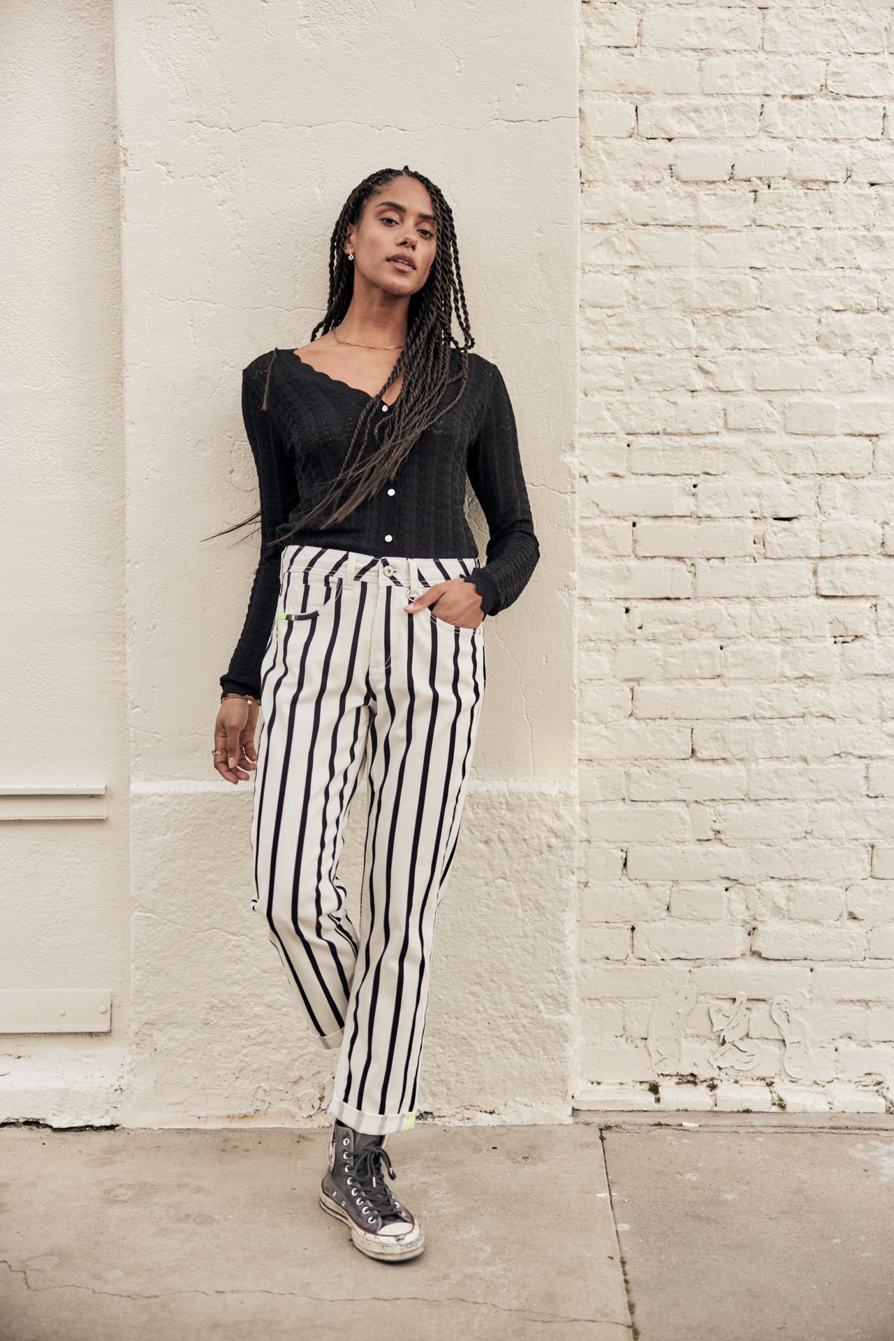 

Pantalon cropped boyfriend Femme Timea Lucky original | Freeman T. Porter