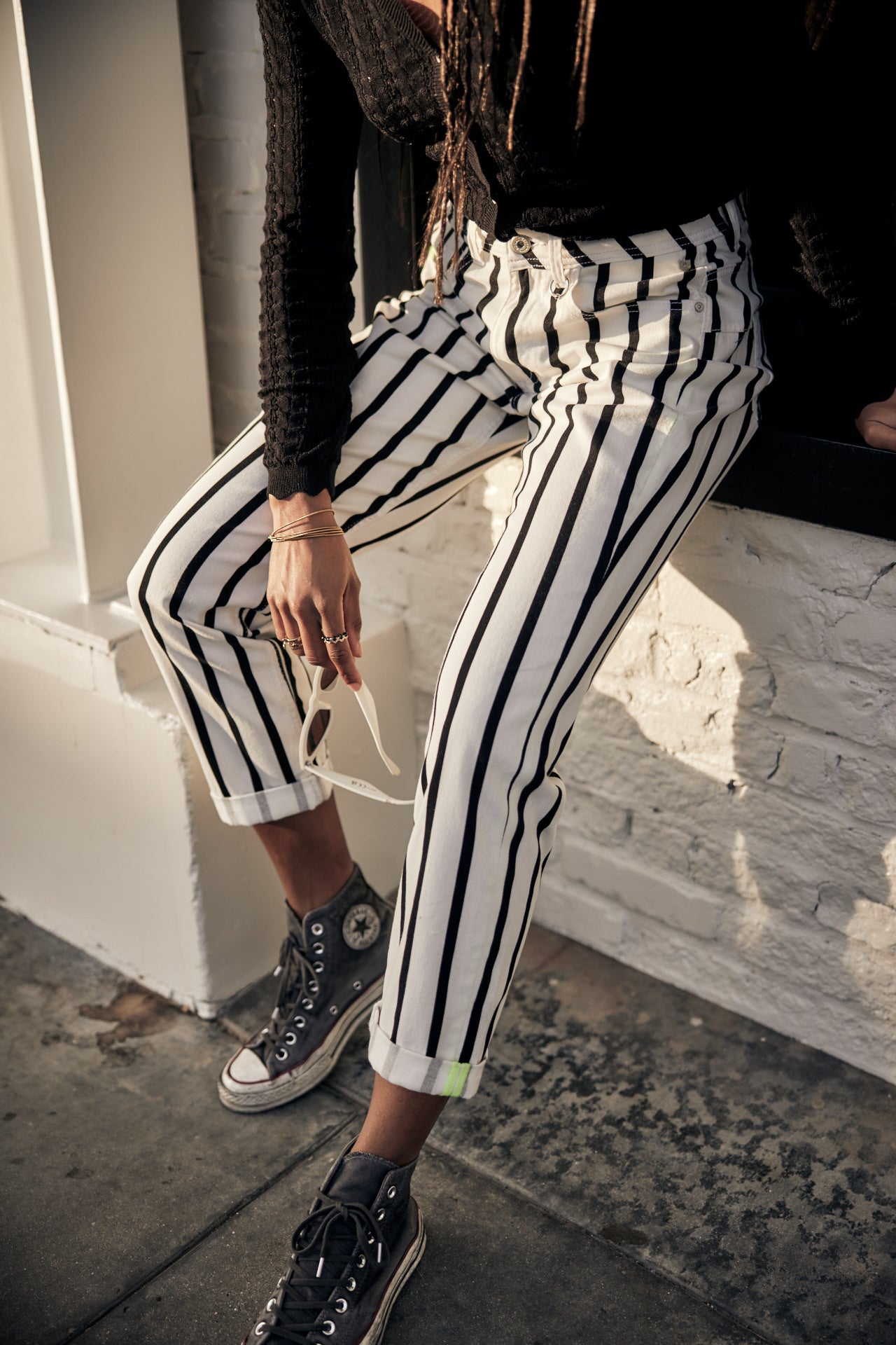 

Pantalon cropped boyfriend Femme Timea Lucky original | Freeman T. Porter