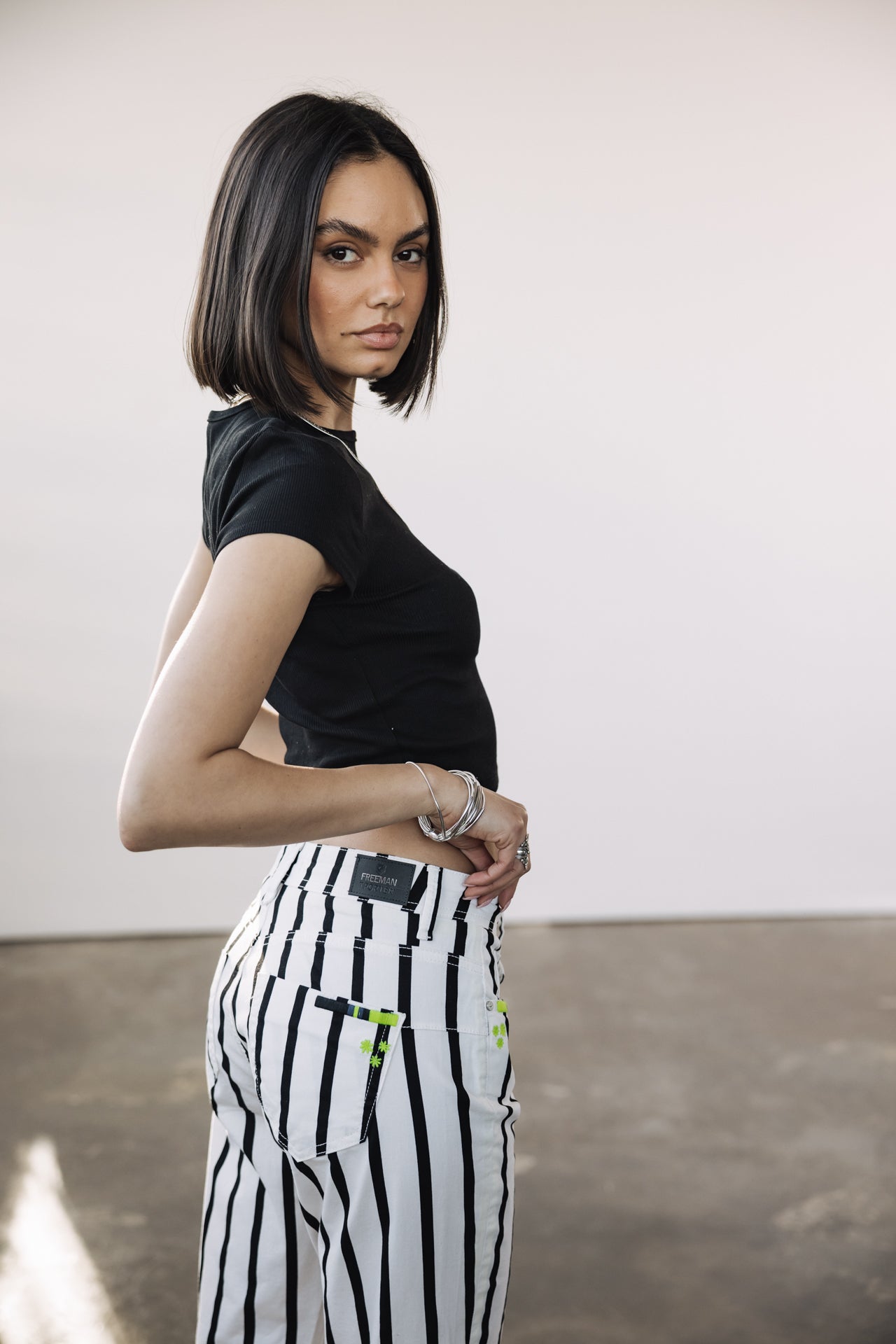 

Pantalon cropped boyfriend Femme Timea Lucky original | Freeman T. Porter