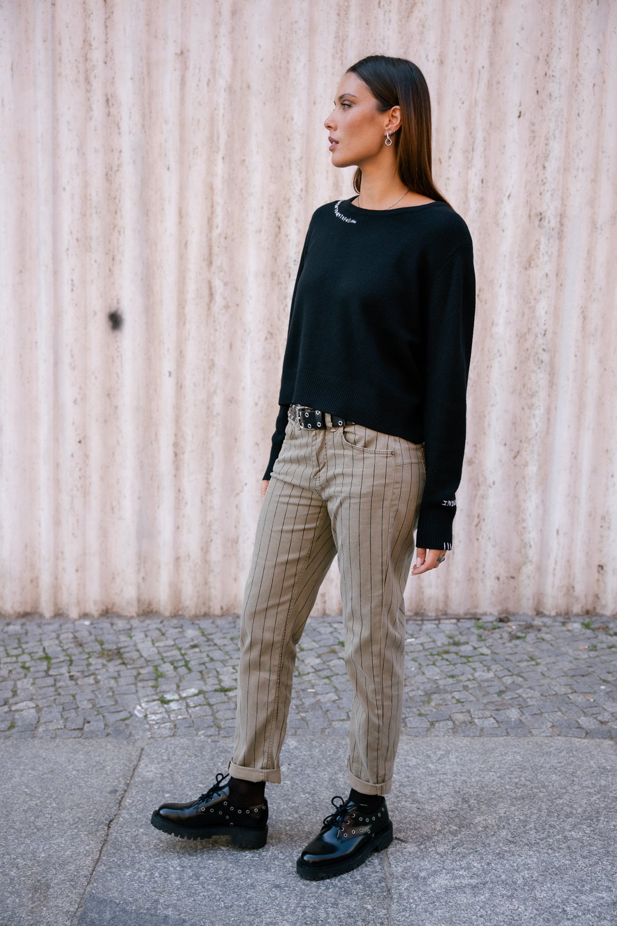 

Pantalon cropped boyfriend Femme Timea Paleole deep lichen green | Freeman T. Porter