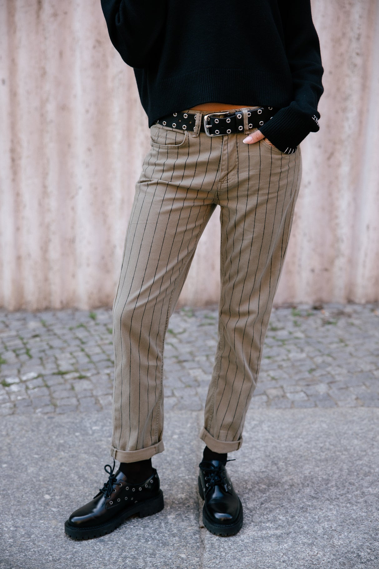 

Pantalon cropped boyfriend Femme Timea Paleole deep lichen green | Freeman T. Porter