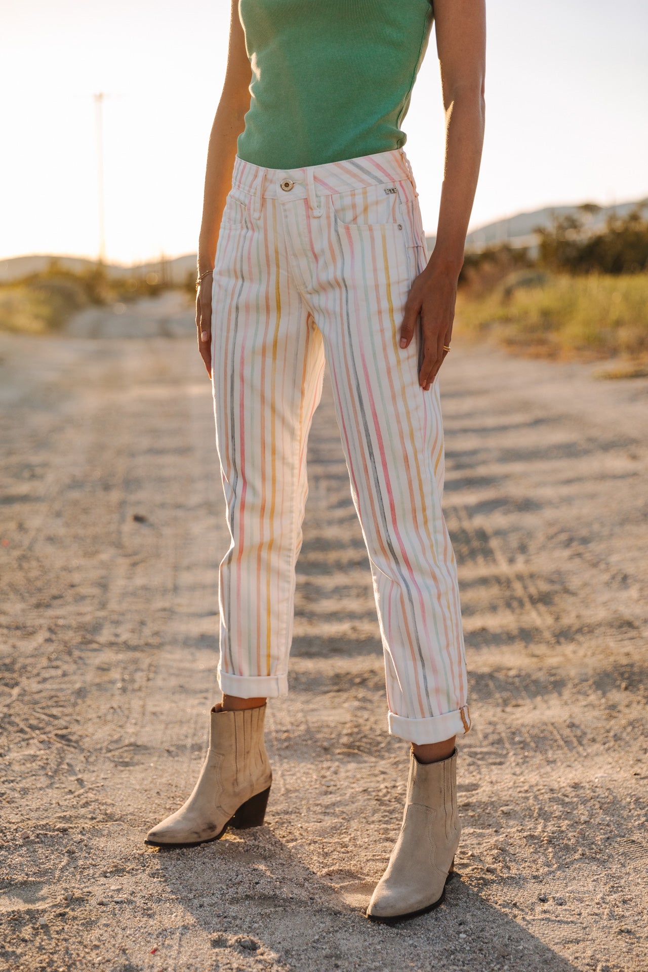 

Pantalon cropped boyfriend Femme Timea Tulum original | Freeman T. Porter