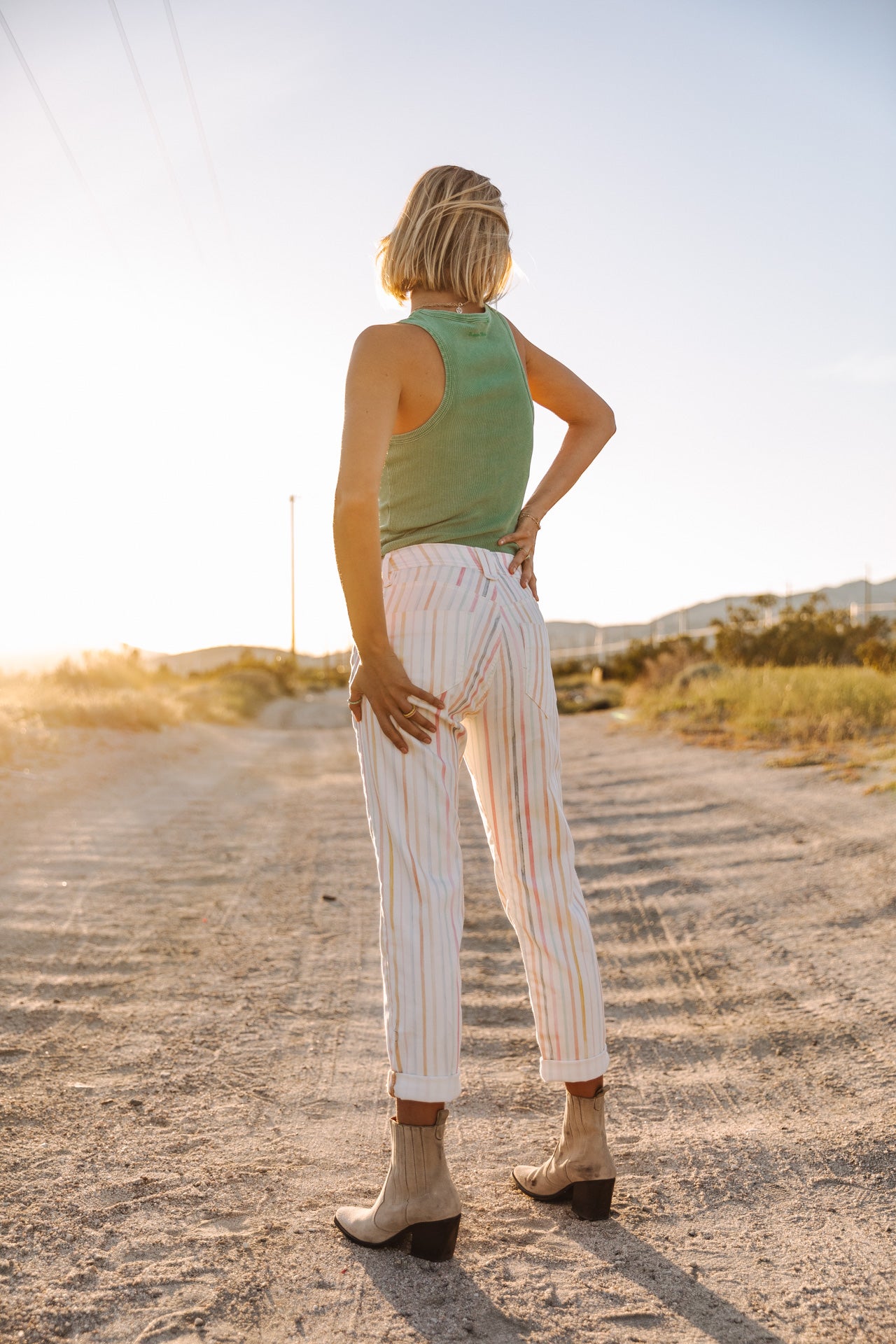 

Pantalon cropped boyfriend Femme Timea Tulum original | Freeman T. Porter