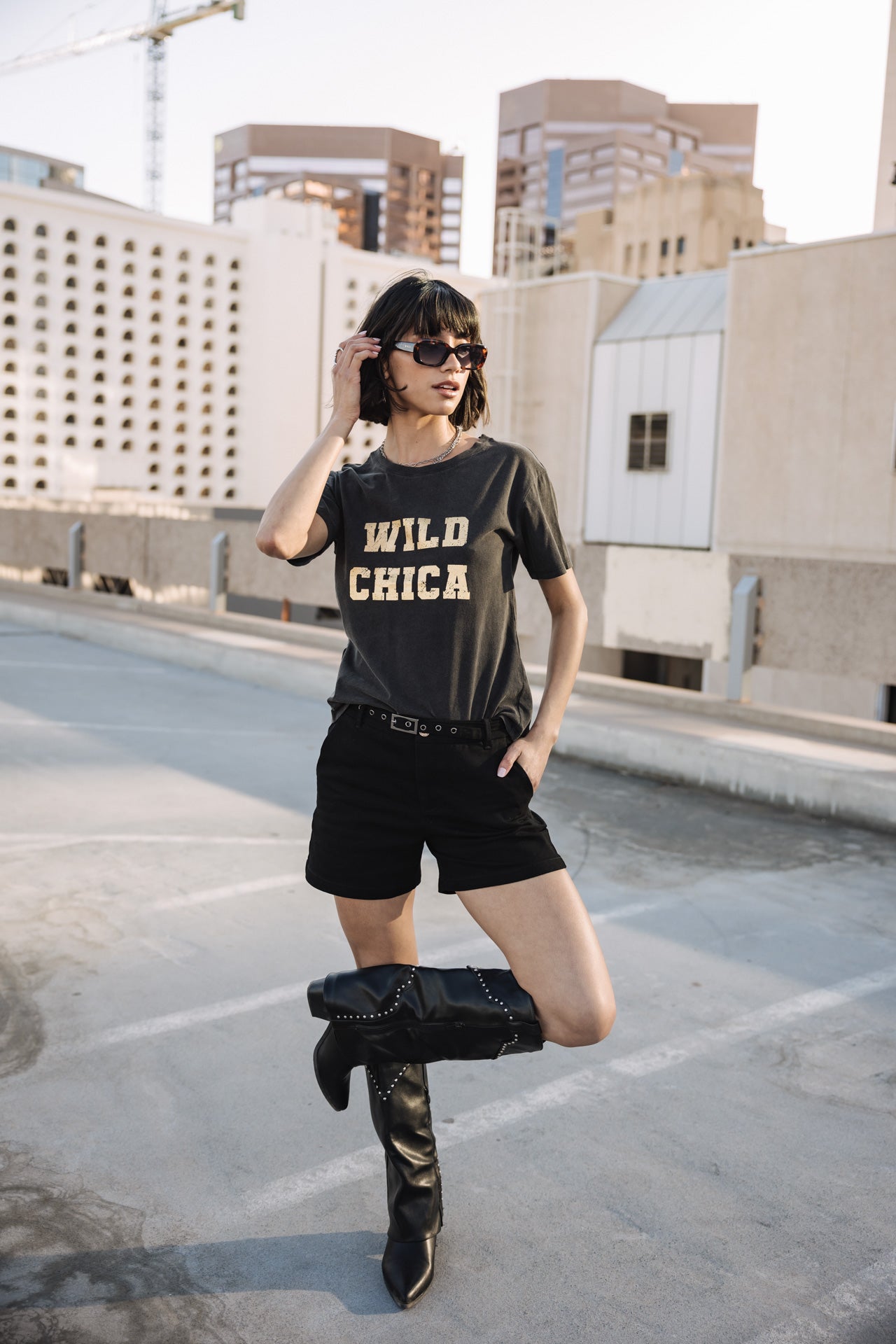 

Short city Frau Claudia Short Felicita black | Freeman T. Porter