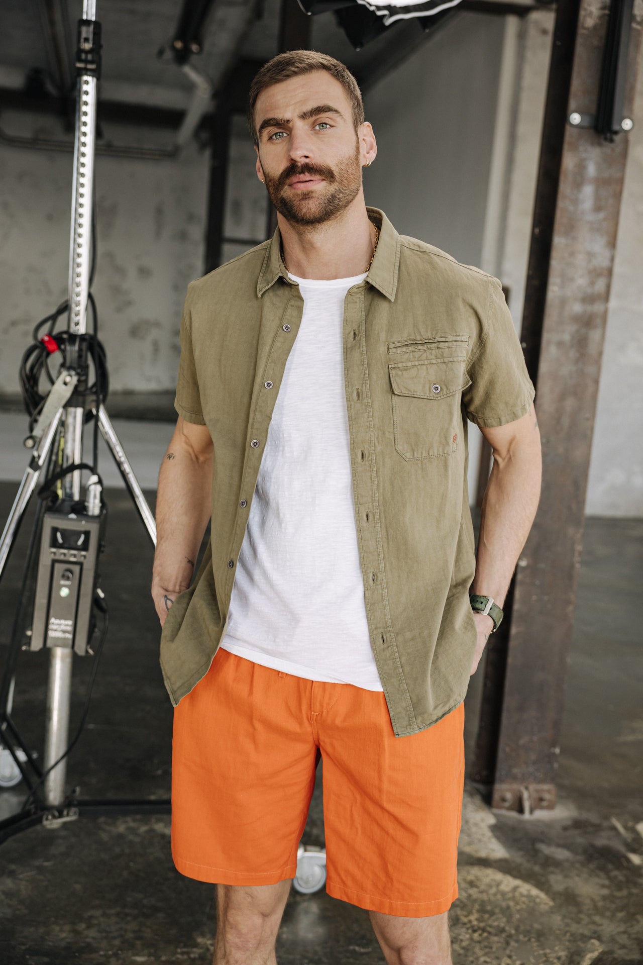 

Pantalones cortos relax Hombres Doug Cot Slub firecracker | Freeman T. Porter
