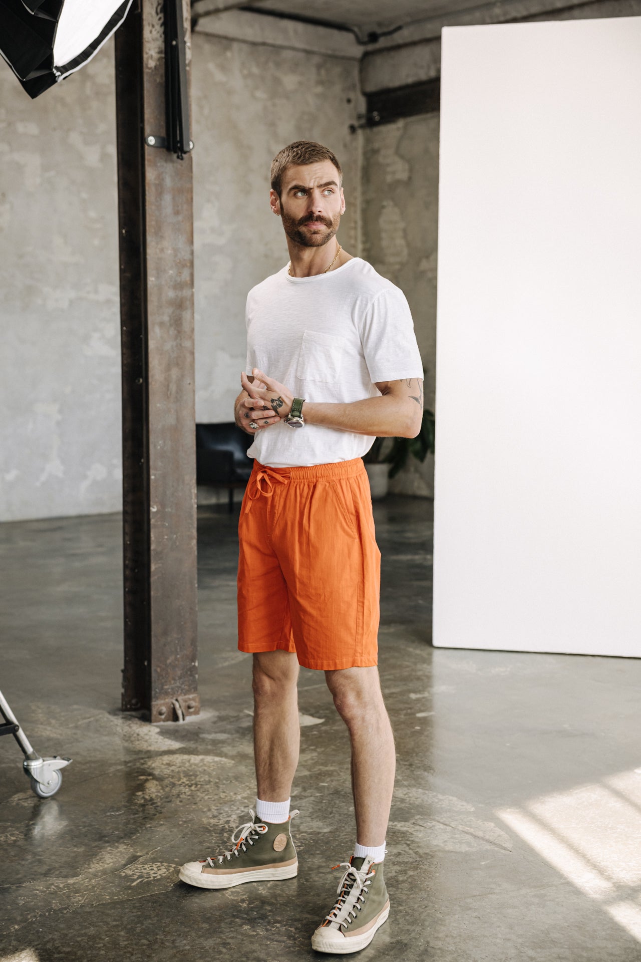 

Pantalones cortos relax Hombres Doug Cot Slub firecracker | Freeman T. Porter