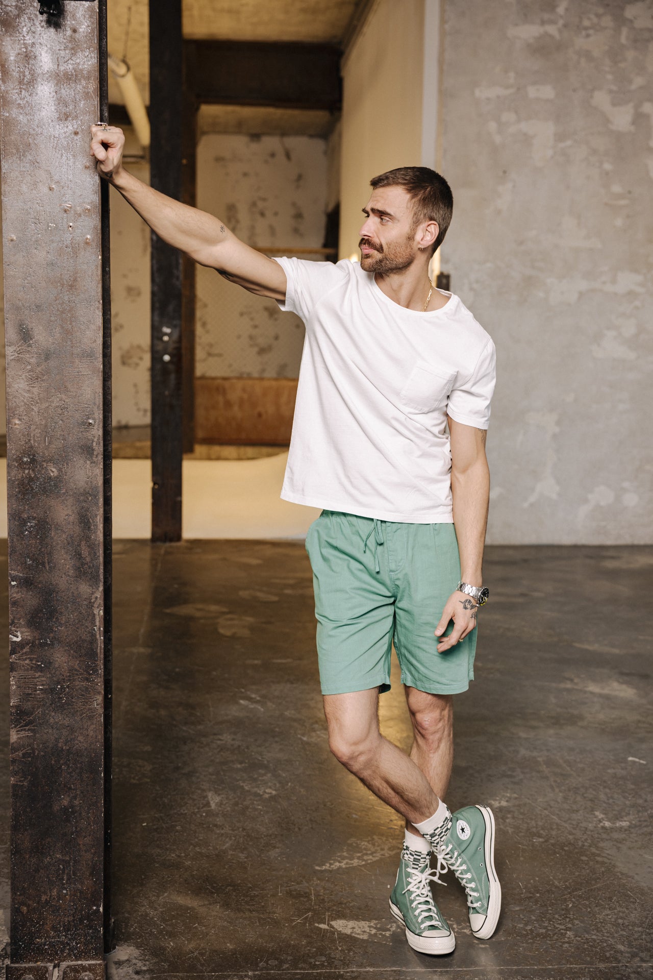 

Pantalones cortos relax Hombres Doug Cot Slub feldspar | Freeman T. Porter