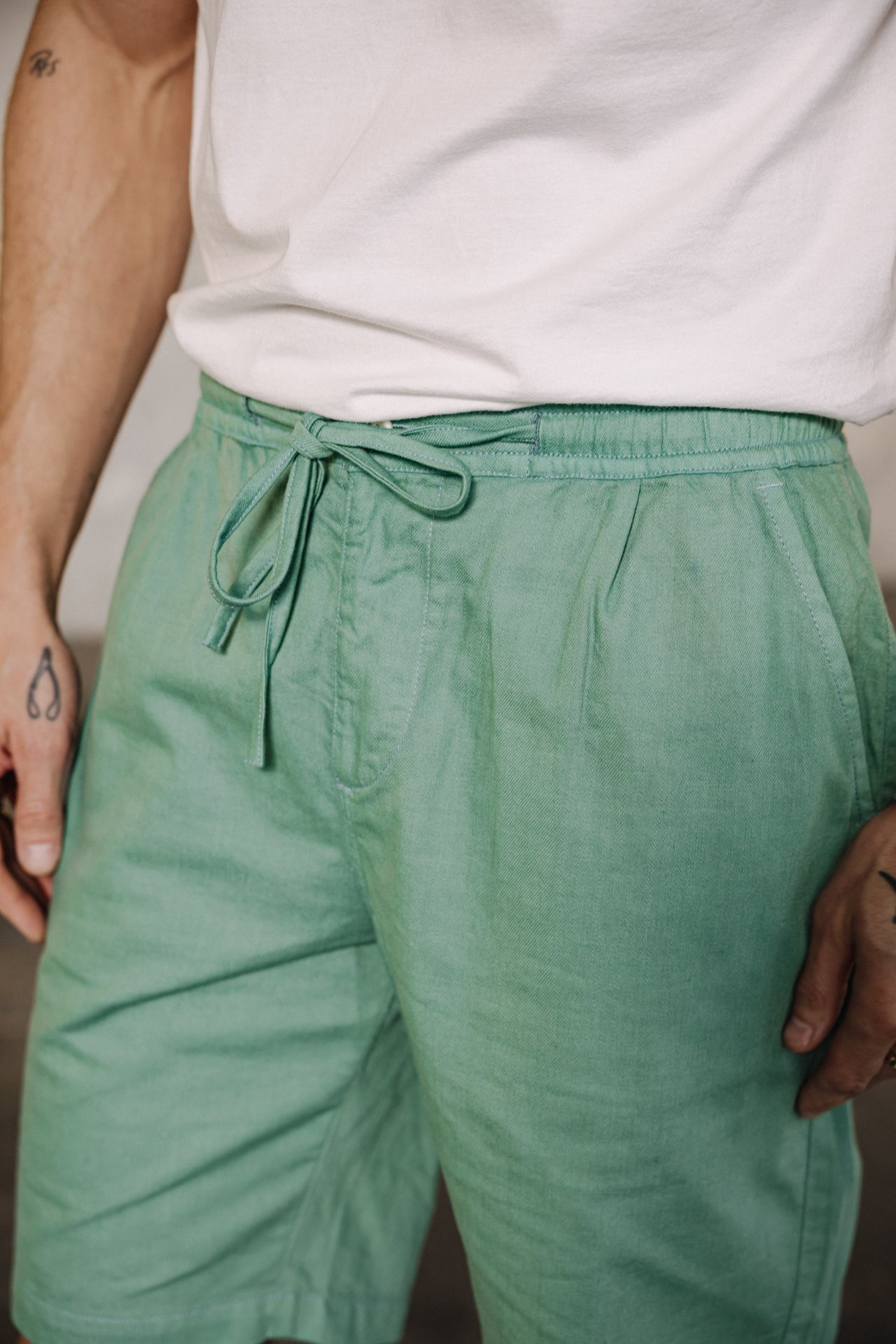 

Pantalones cortos relax Hombres Doug Cot Slub feldspar | Freeman T. Porter